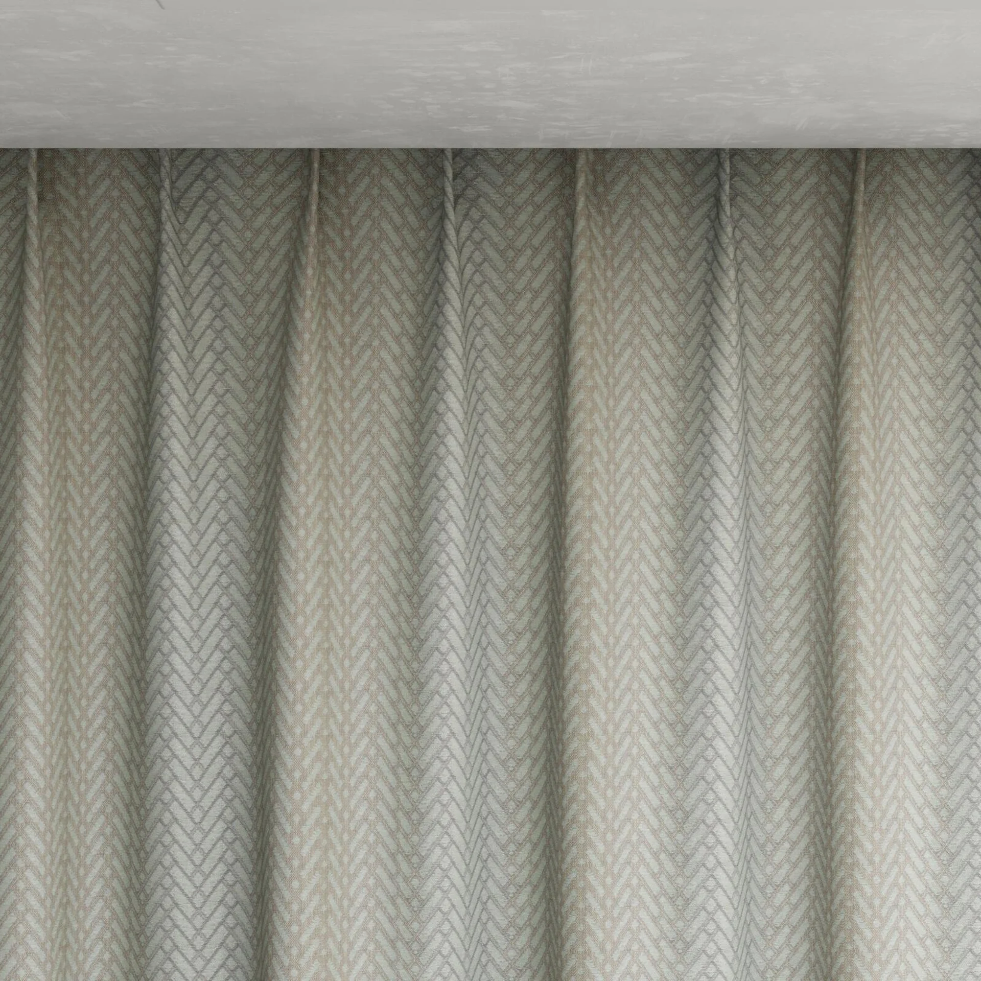 Top view of Laneway Aqua, pinch pleat