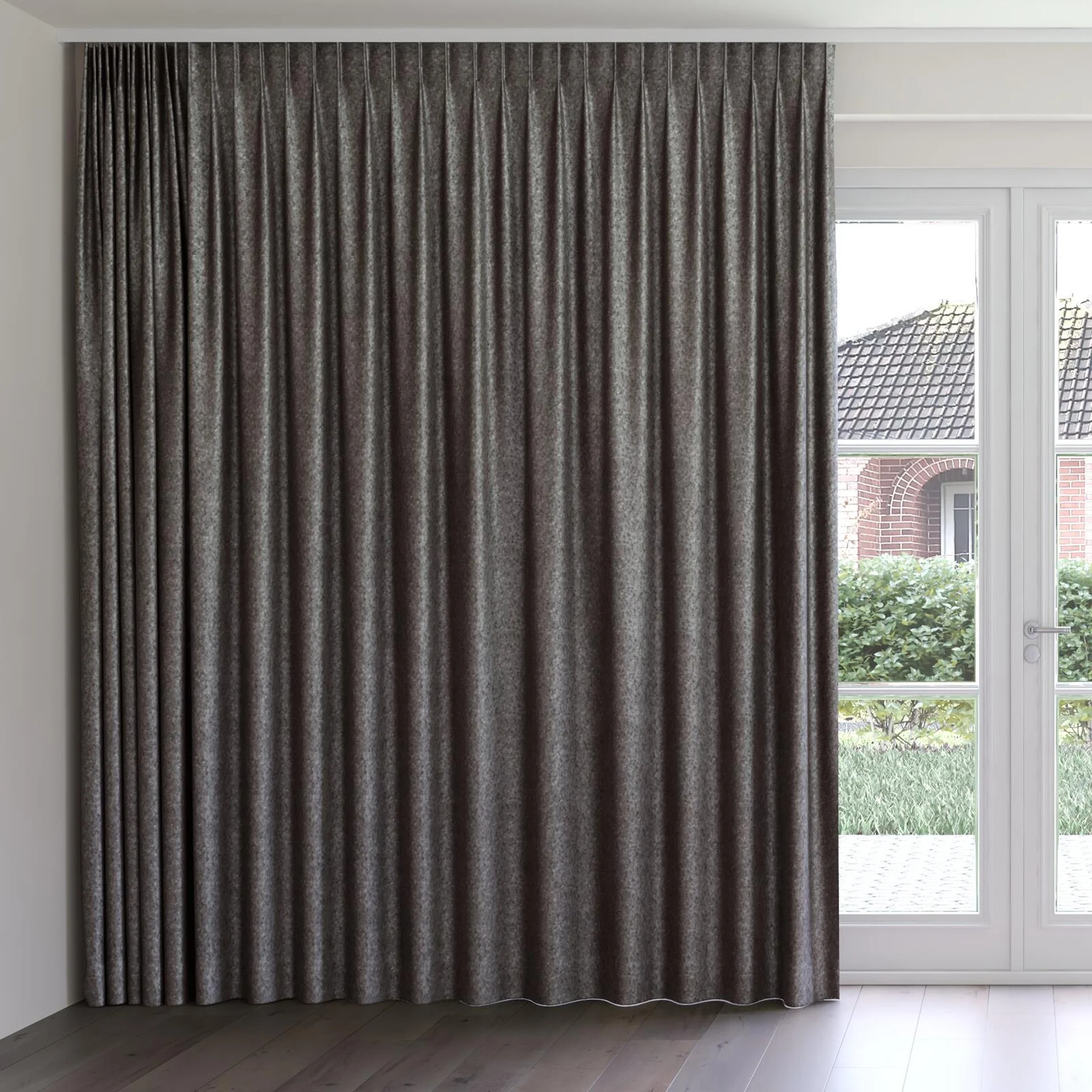 Front view of Opera Rabbit, on curtain rail