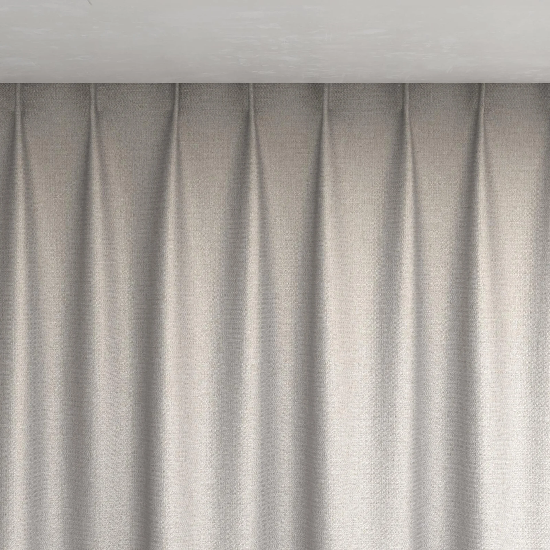 Top view of Kennedy II Blackout Parchment, pinch pleat