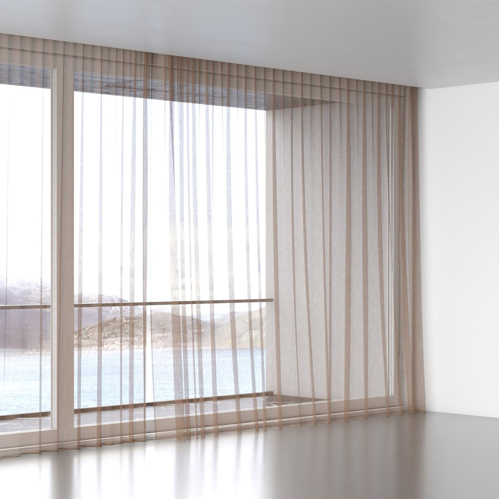 Full view of Makai (JDG) Copper, wave pleat