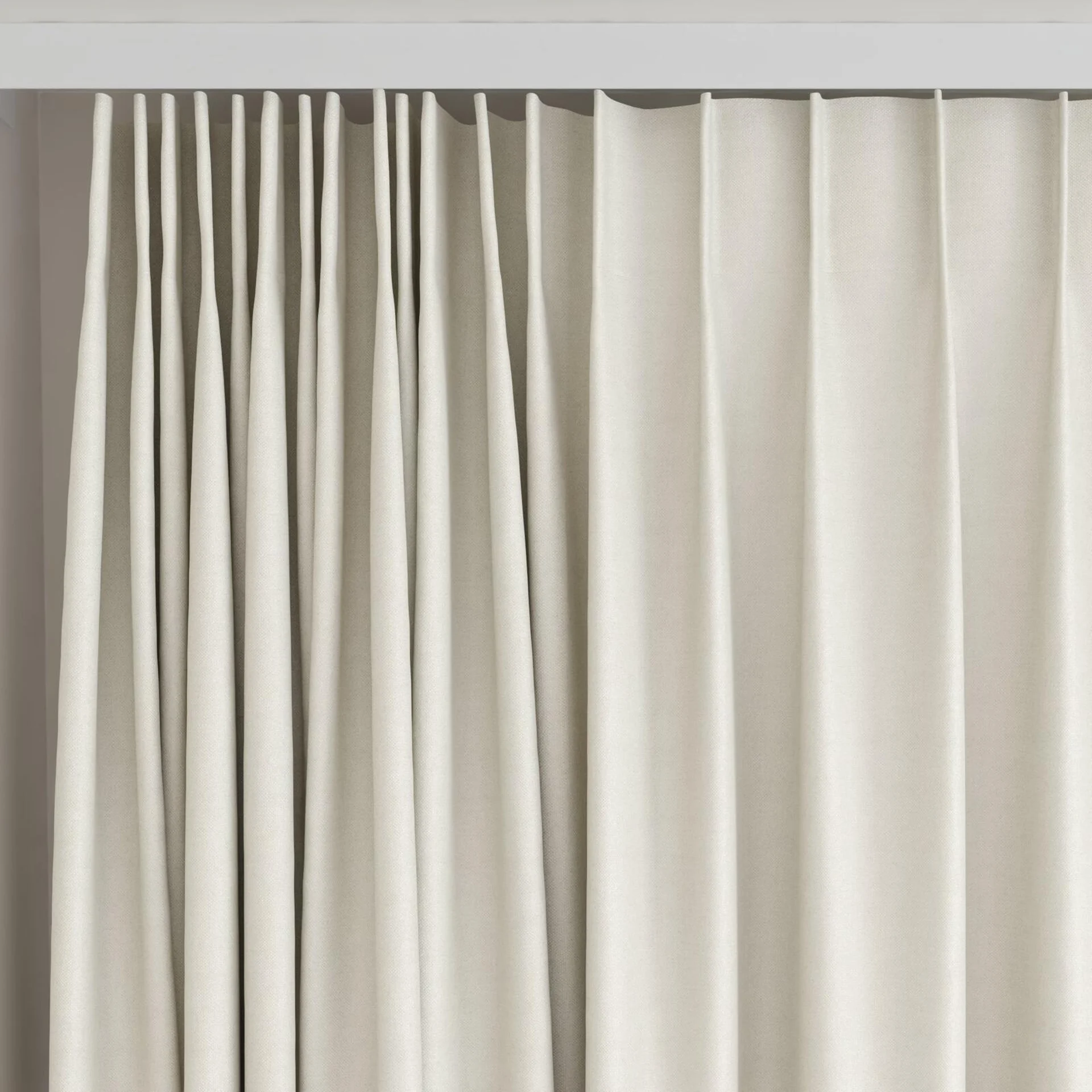 Top view of Brugge Marble, on curtain rail