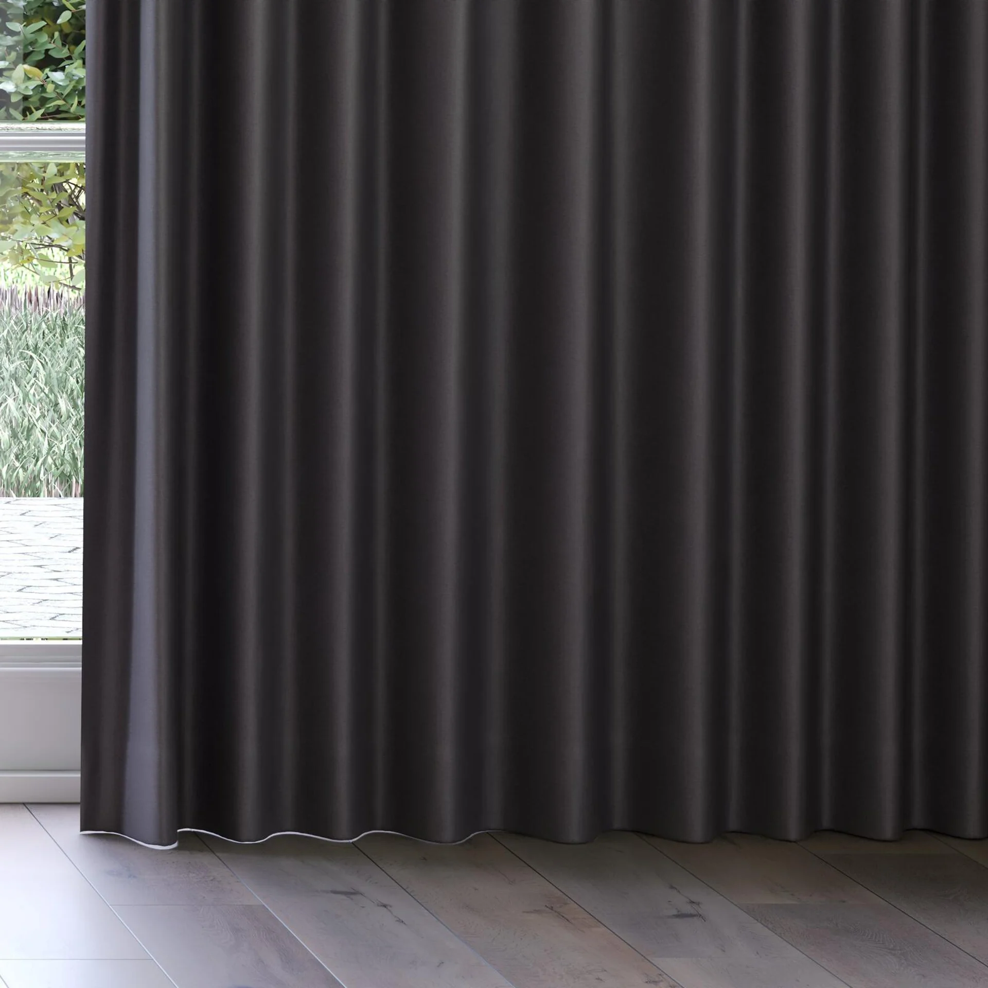 Bottom view of Grove Night, on curtain rail