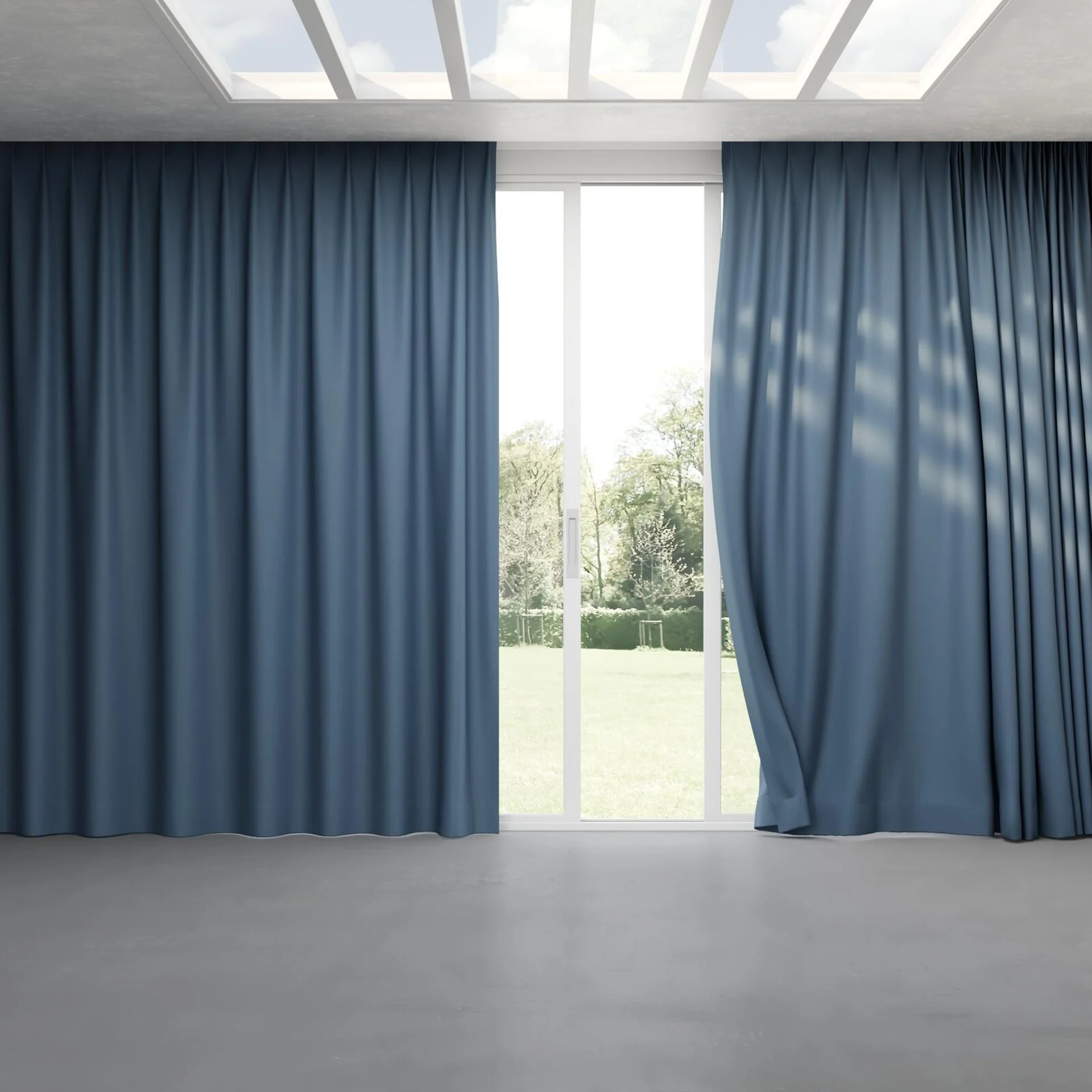 Full view of Vela Harbour, pinch pleat