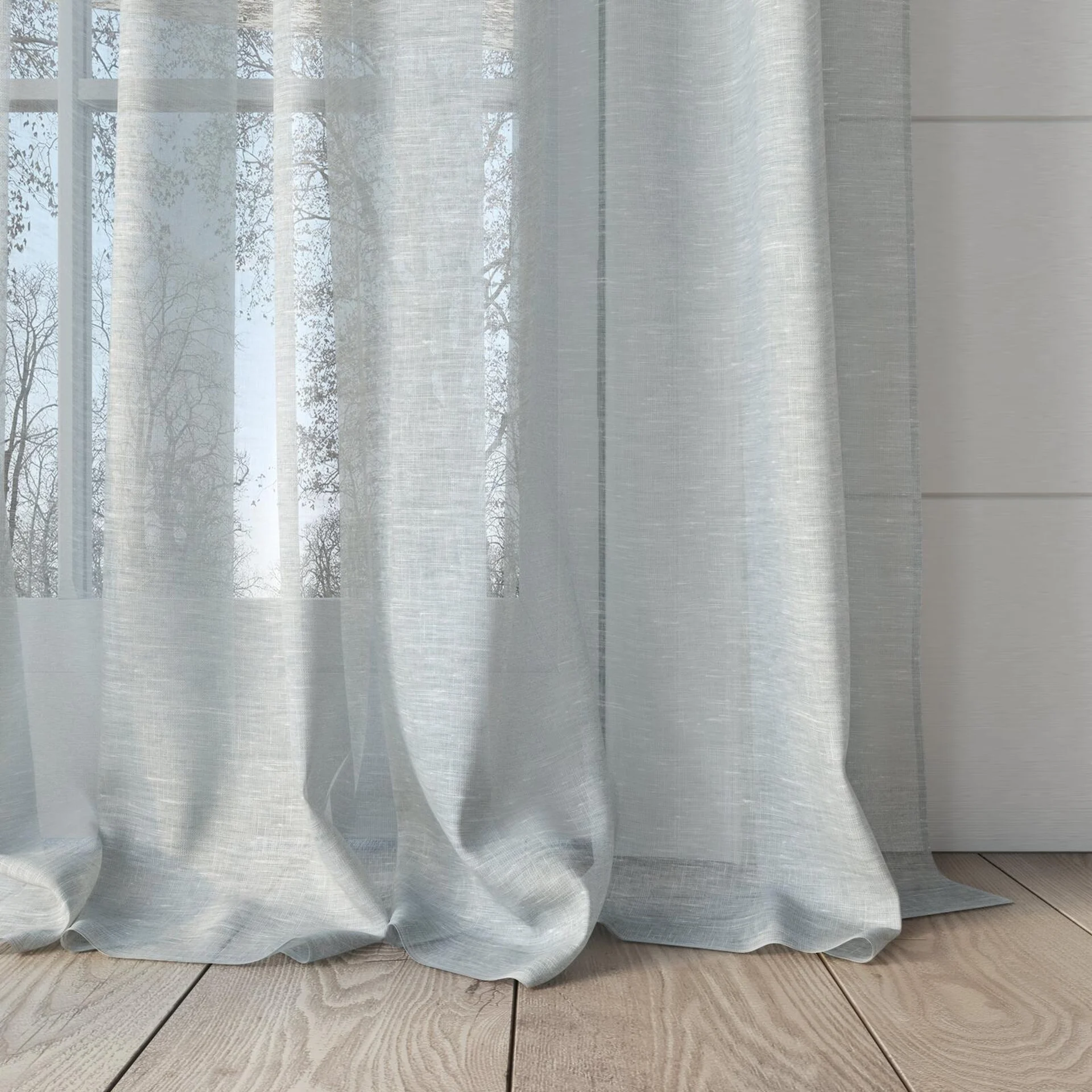 Bottom view of Enso Silver, puddled, on curtain rod