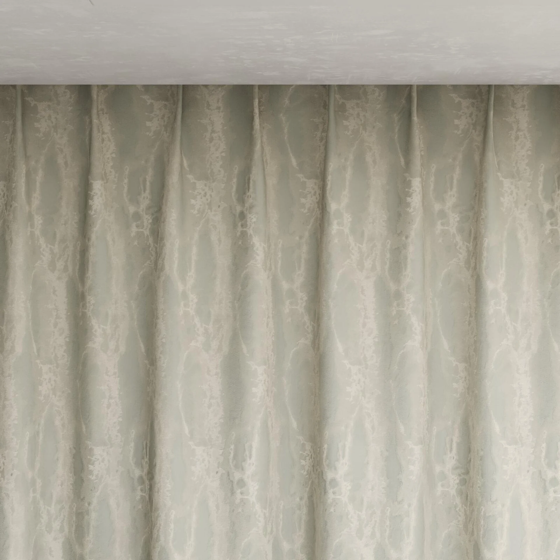 Top view of Anthology Aluminium, pinch pleat