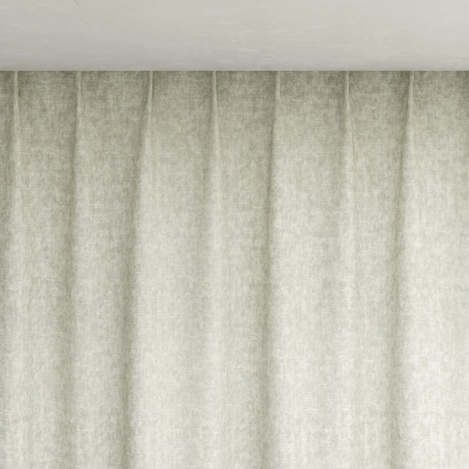 Top view of Renaissance Cream, pinch pleat