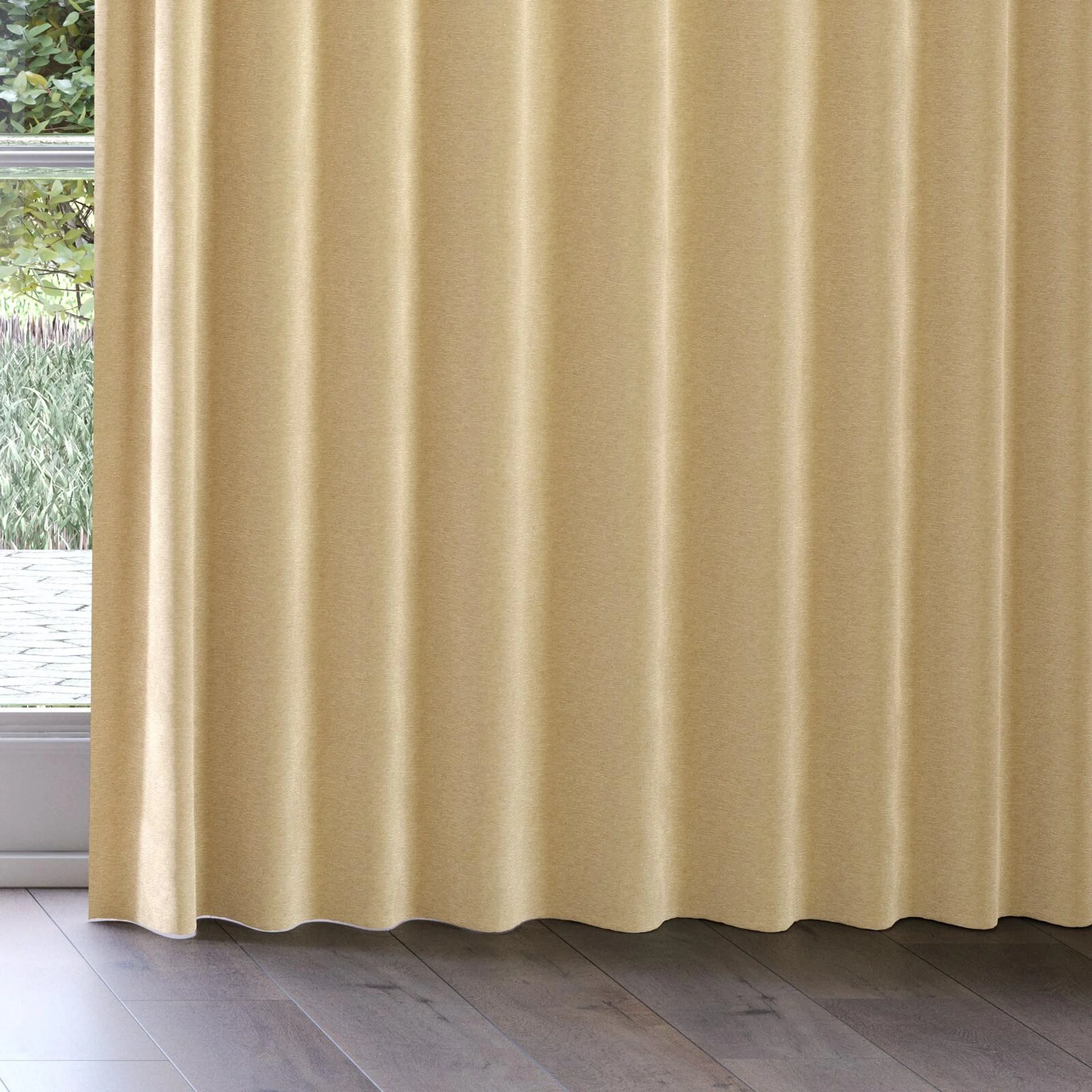 Bottom view of Geneva Dune, on curtain rail