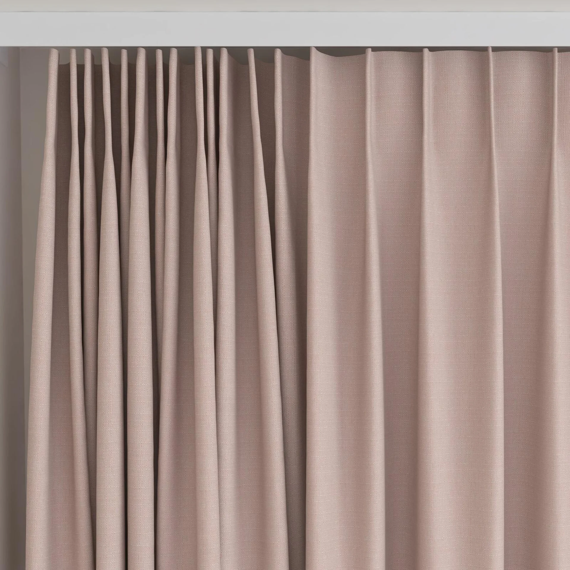 Top view of Darkness Boudoir, on curtain rail