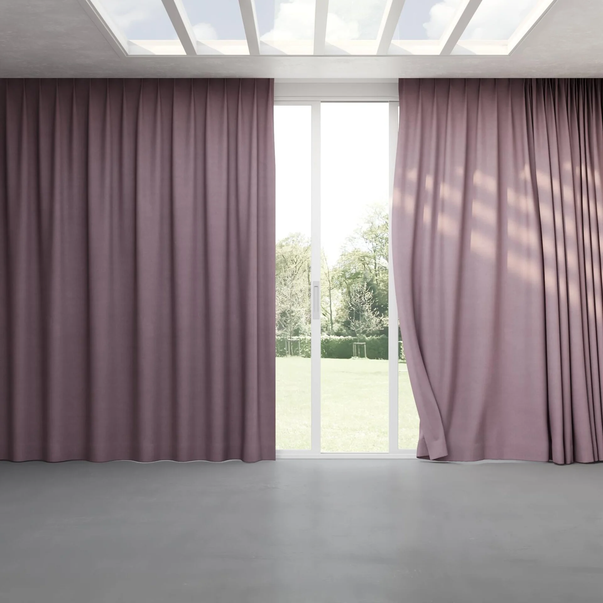 Full view of Lech Parma, pinch pleat