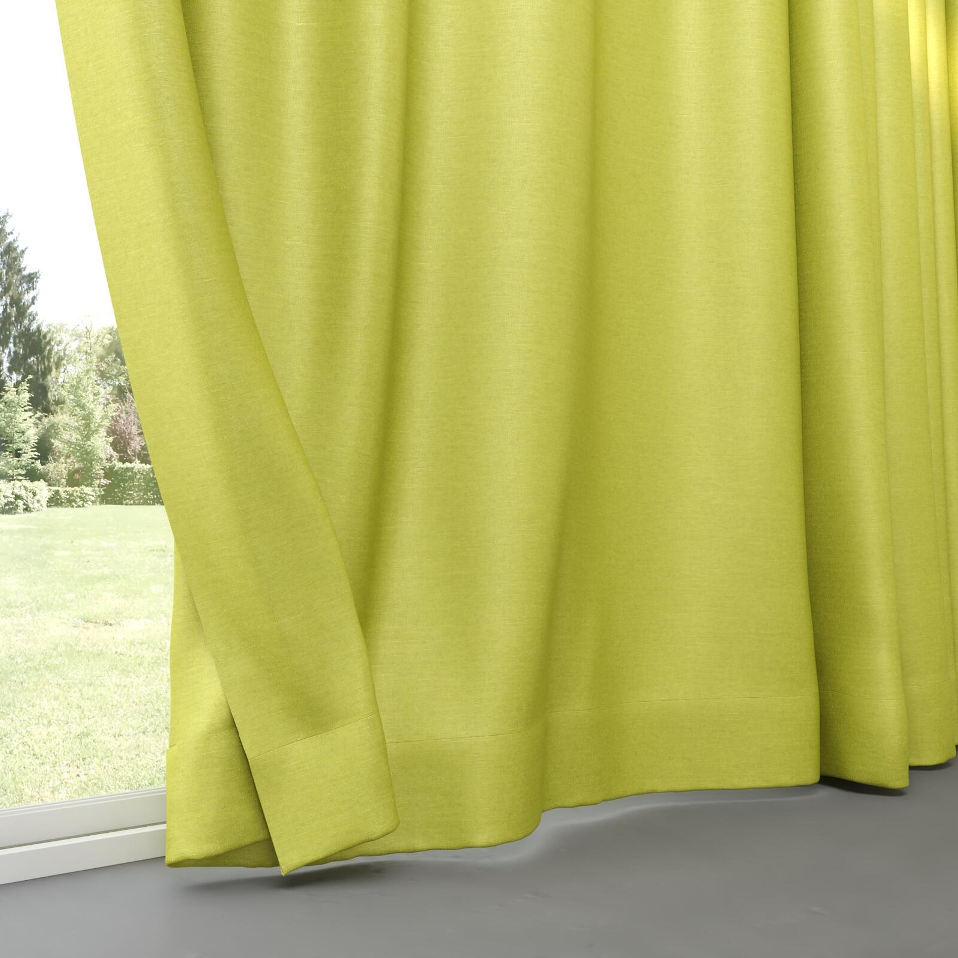 Bottom view of Provence Chartreuse, pinch pleat