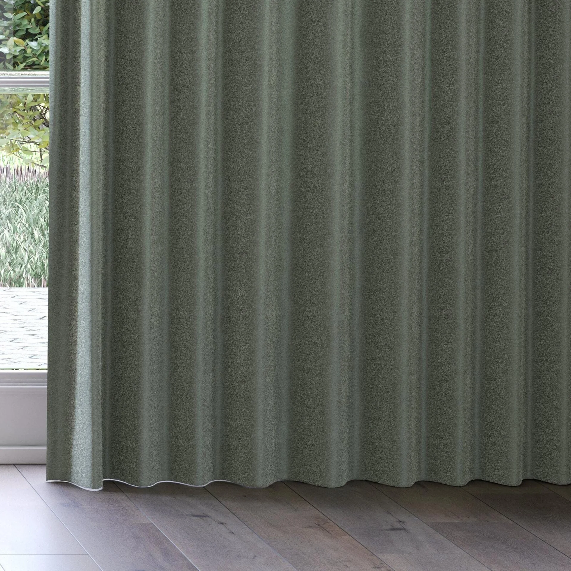 Bottom view of Brigadier Sycamore, on curtain rail