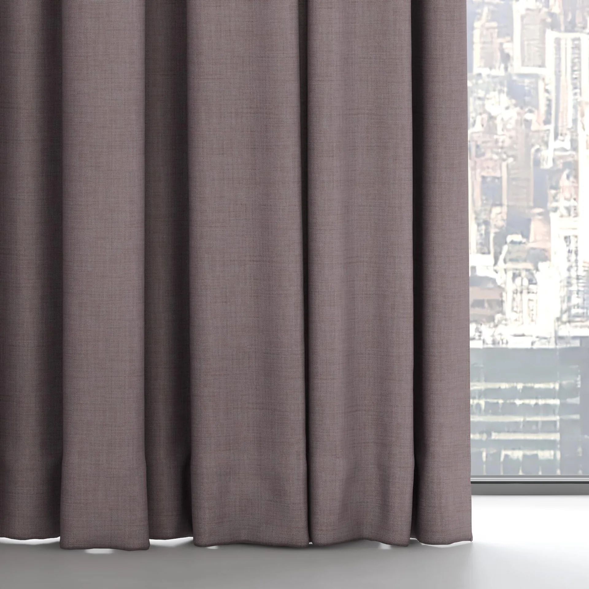Bottom view of Loci Dim Out Mauve, on hidden rail