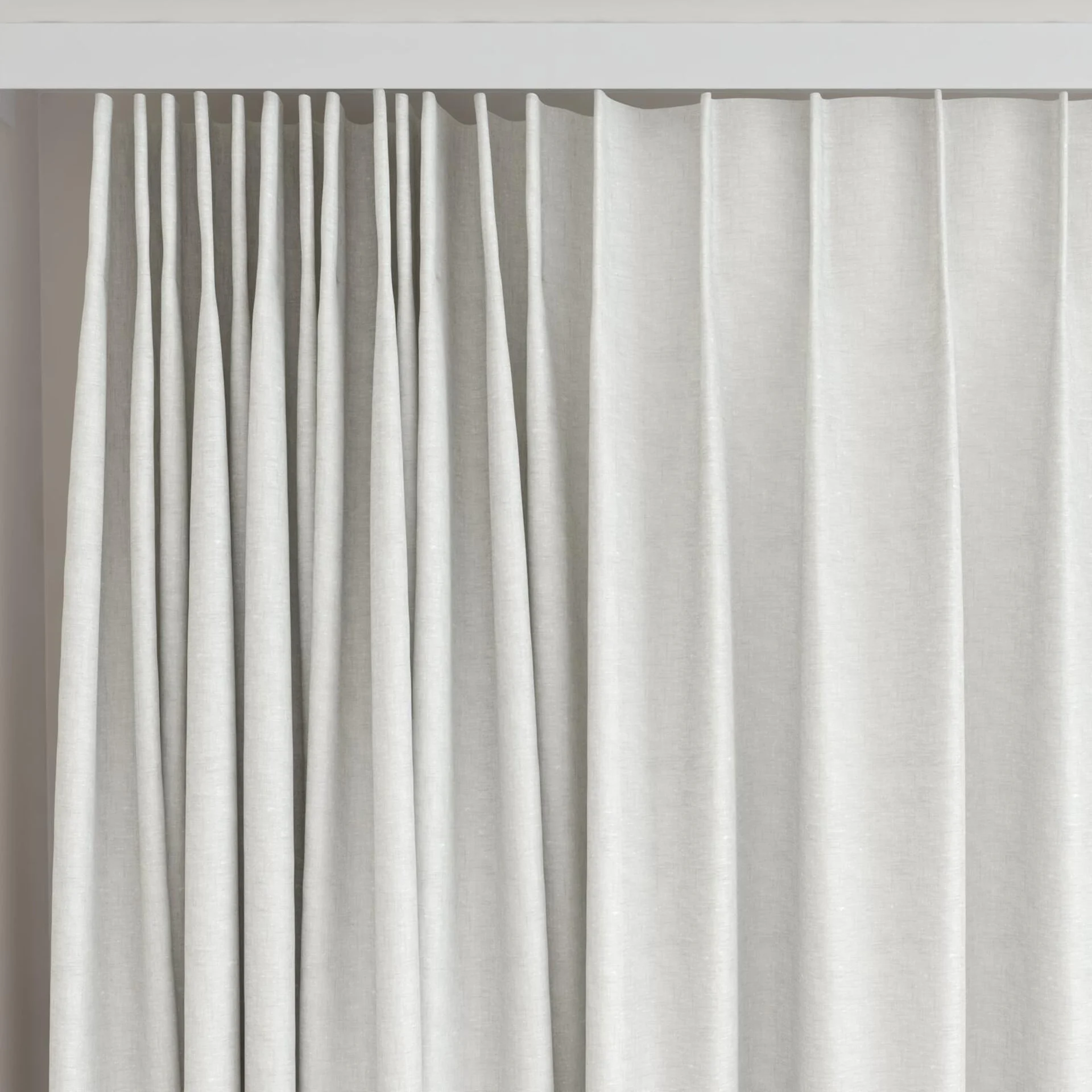 Top view of Kyoto Willow, on curtain rail