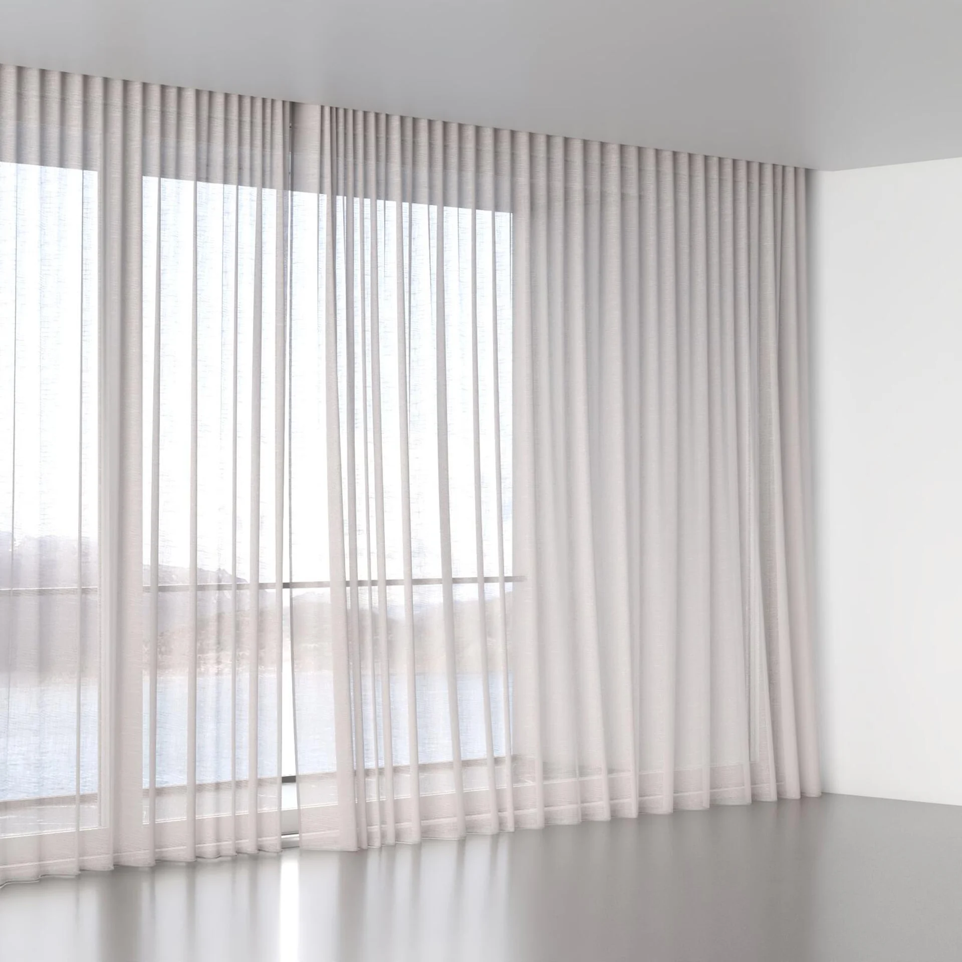 Full view of Angelic Whisper, wave pleat