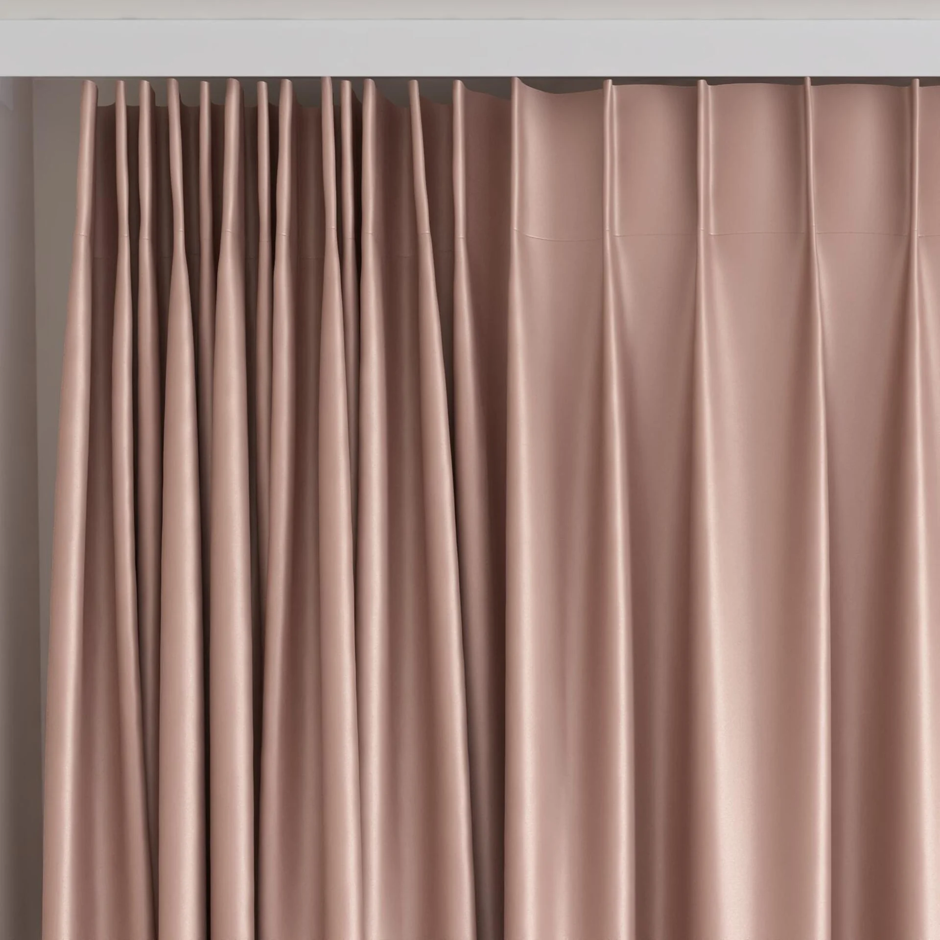 Top view of Sleek Cameo, on curtain rail