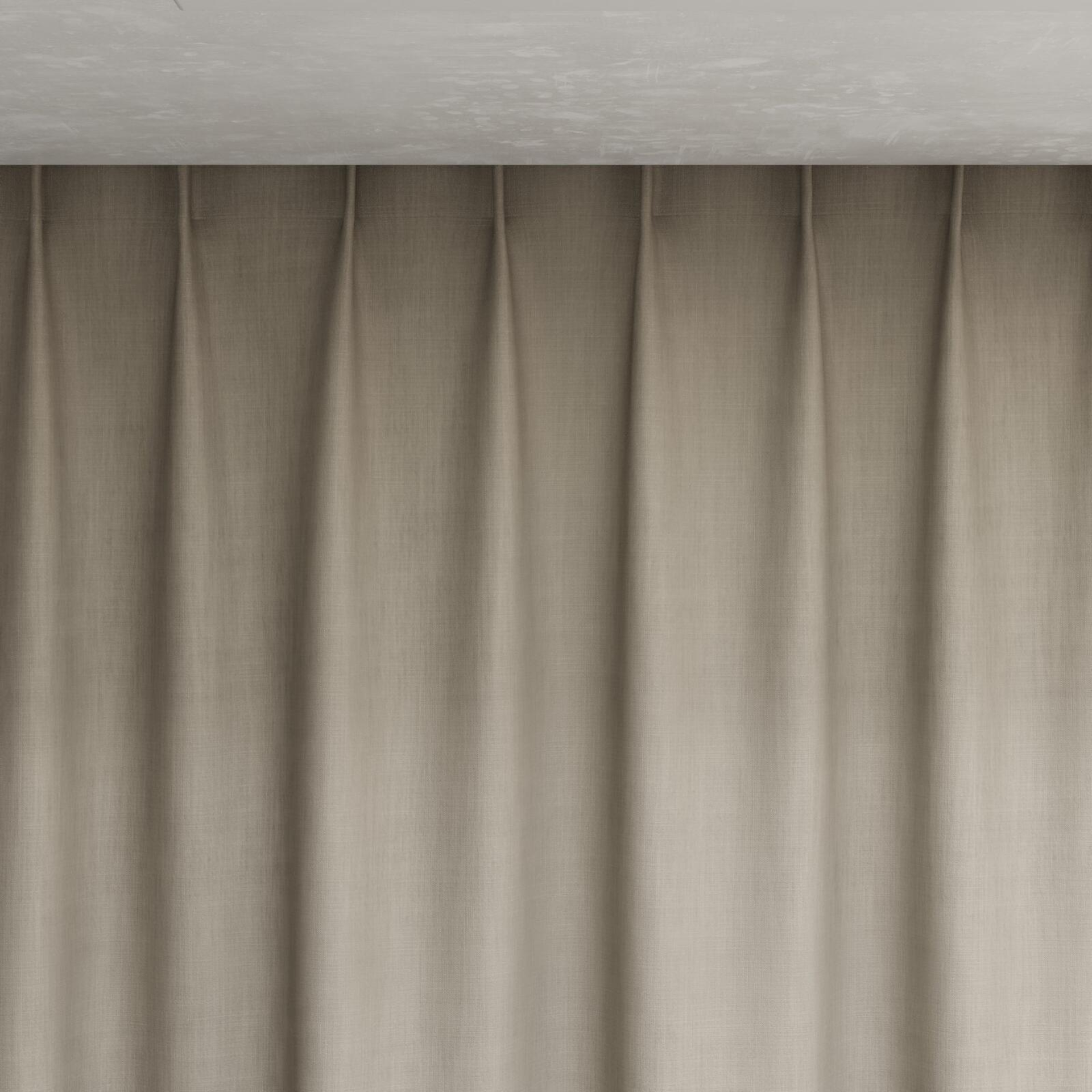 Top view of Lexicon Linen, pinch pleat