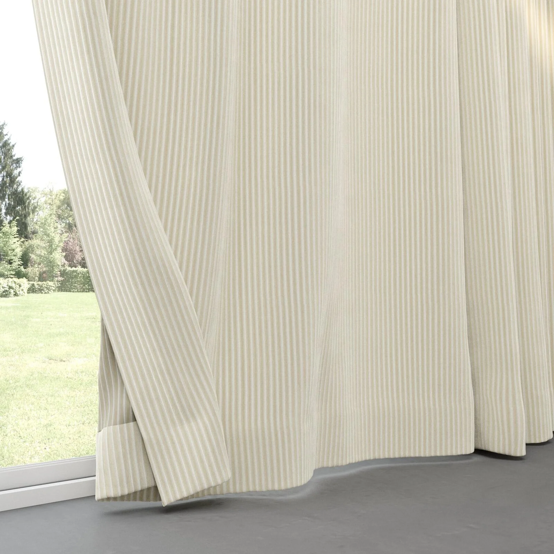 Bottom view of Embrace Marble, pinch pleat