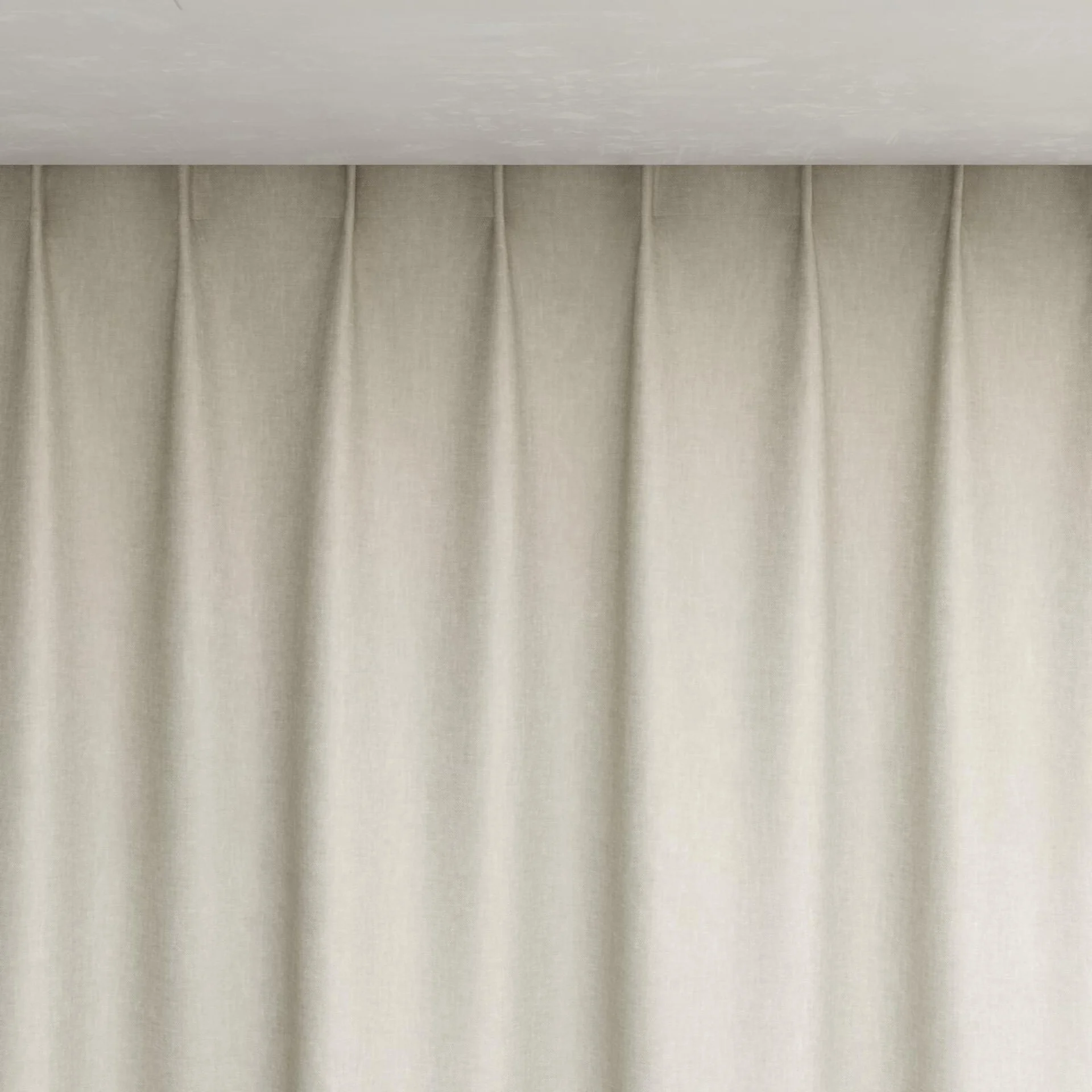 Top view of Glamour Wool, pinch pleat