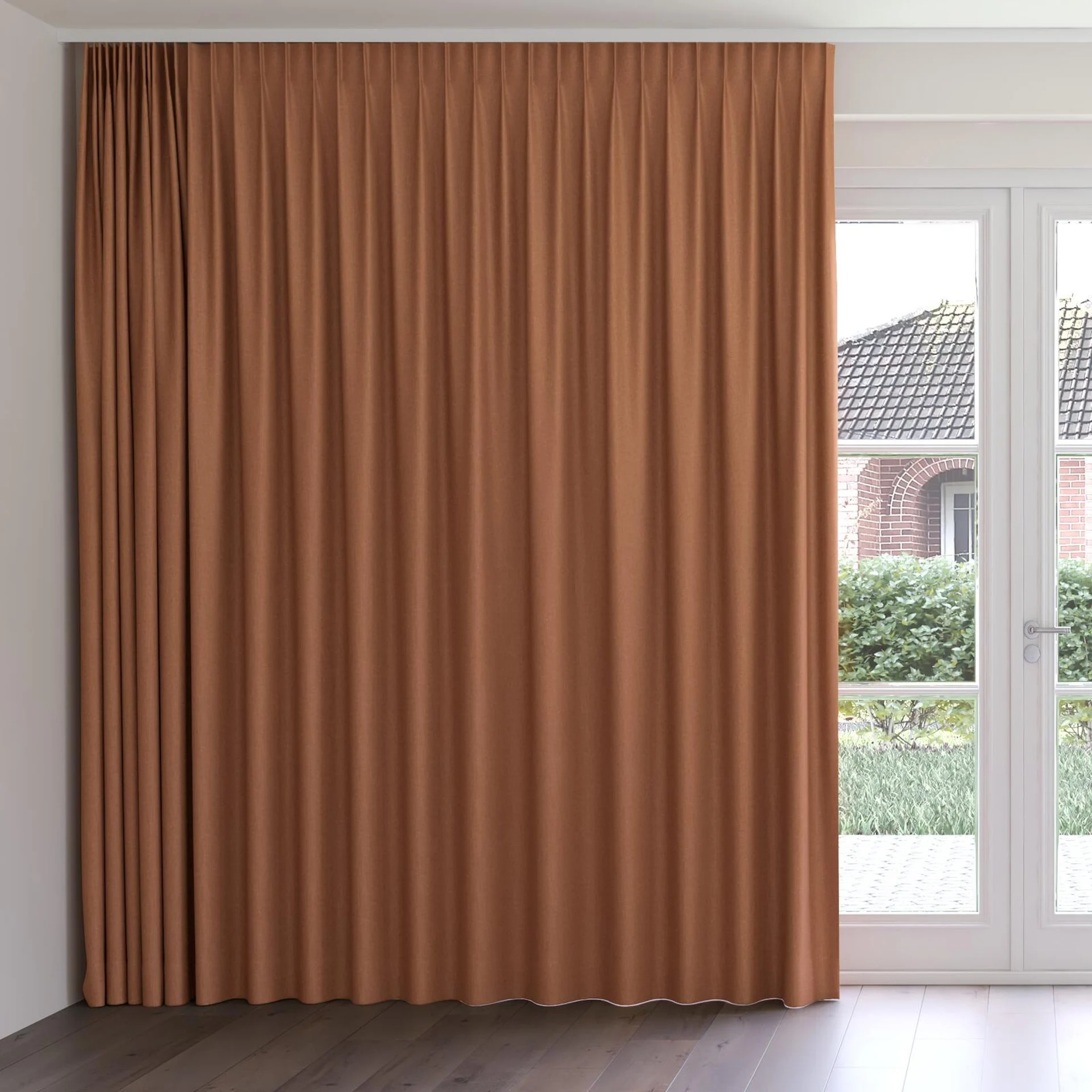 Front view of Excel Terra, on curtain rail