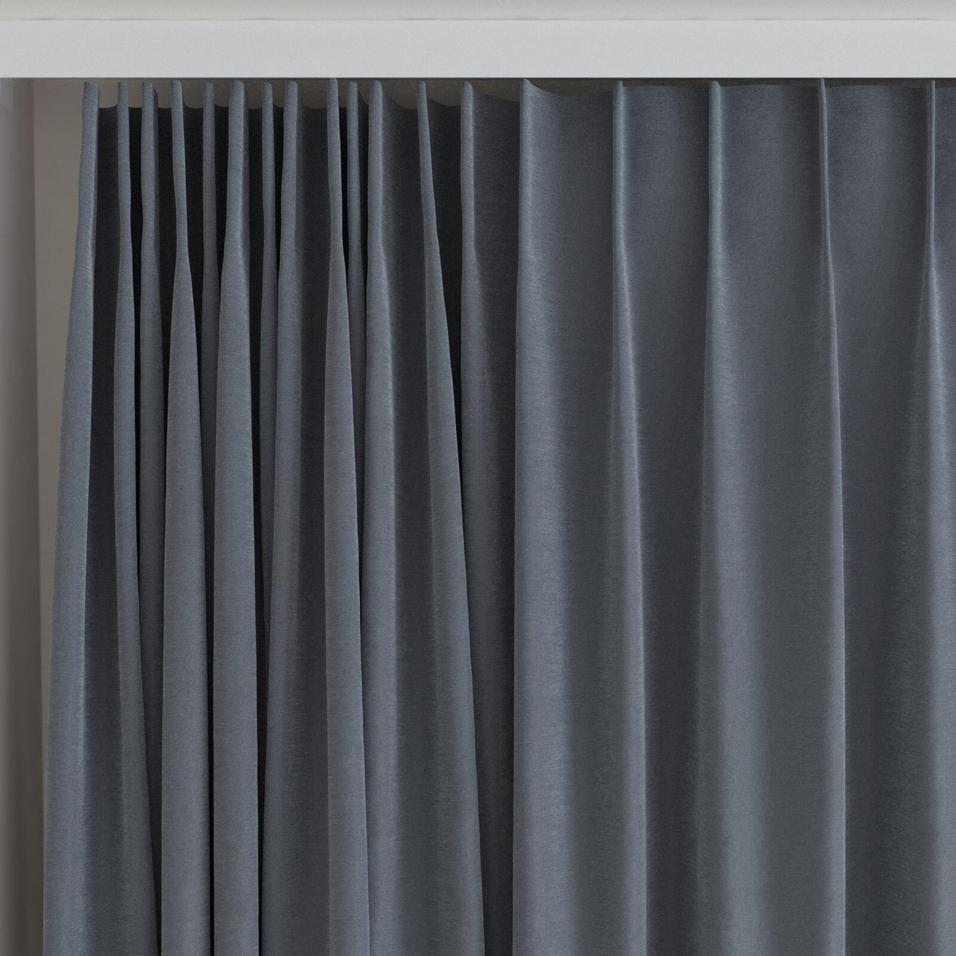 Top view of Moon Ash, on curtain rail