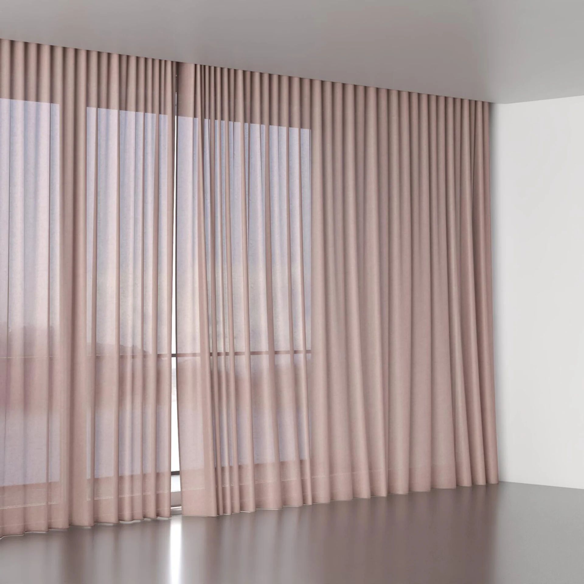 Full view of Flo II Petal, wave pleat