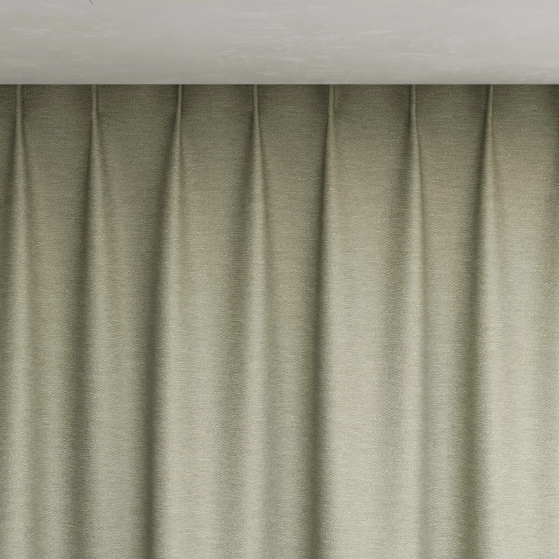 Top view of Colourwash Eco Moss, pinch pleat