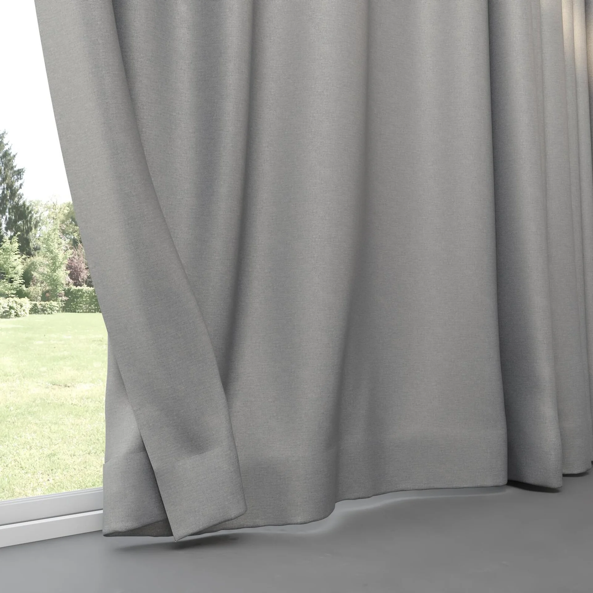 Bottom view of Eclipse Blackout Shadow, pinch pleat