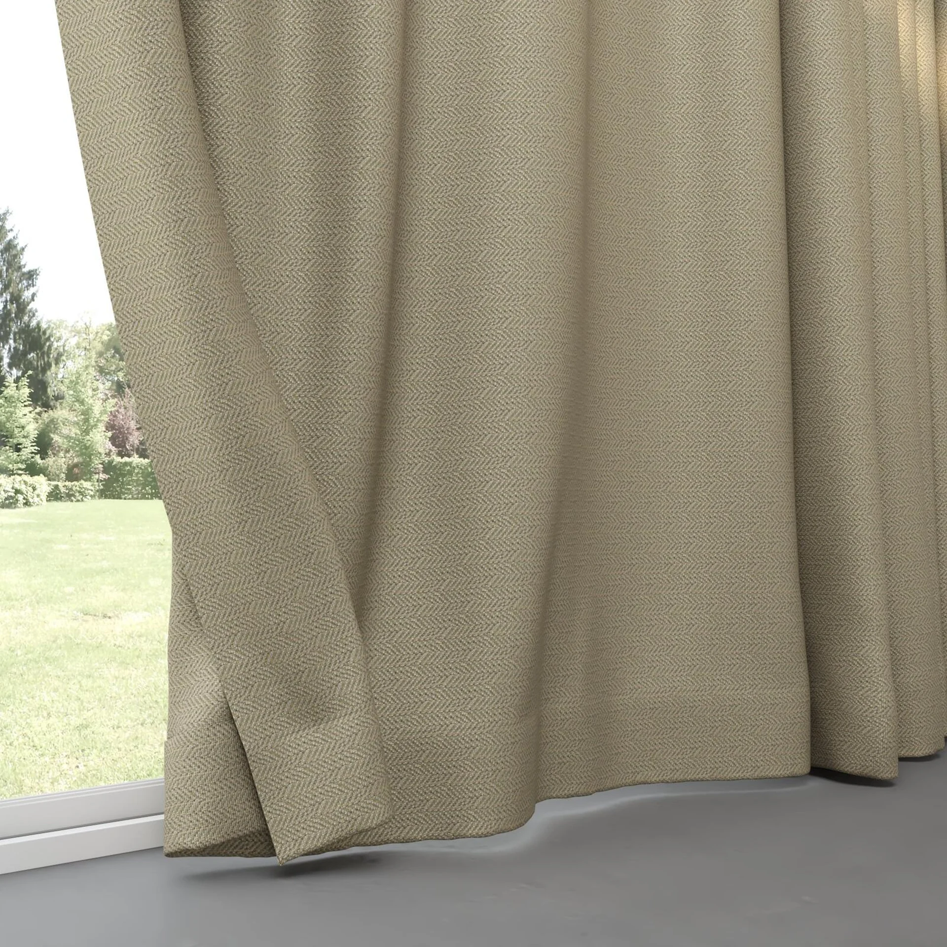 Bottom view of Kaomoji Camouflage, pinch pleat