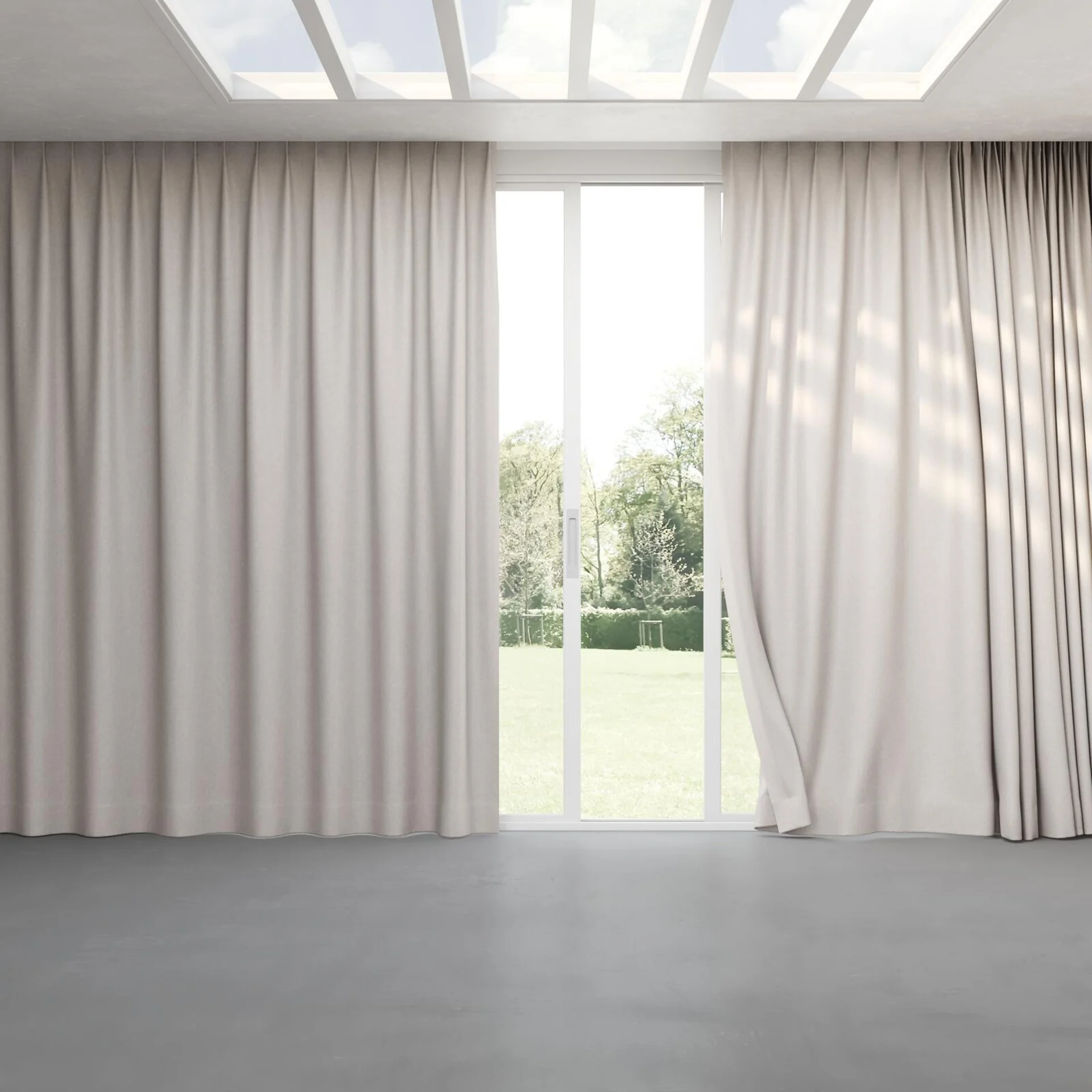 Full view of Hometown Zinc, pinch pleat
