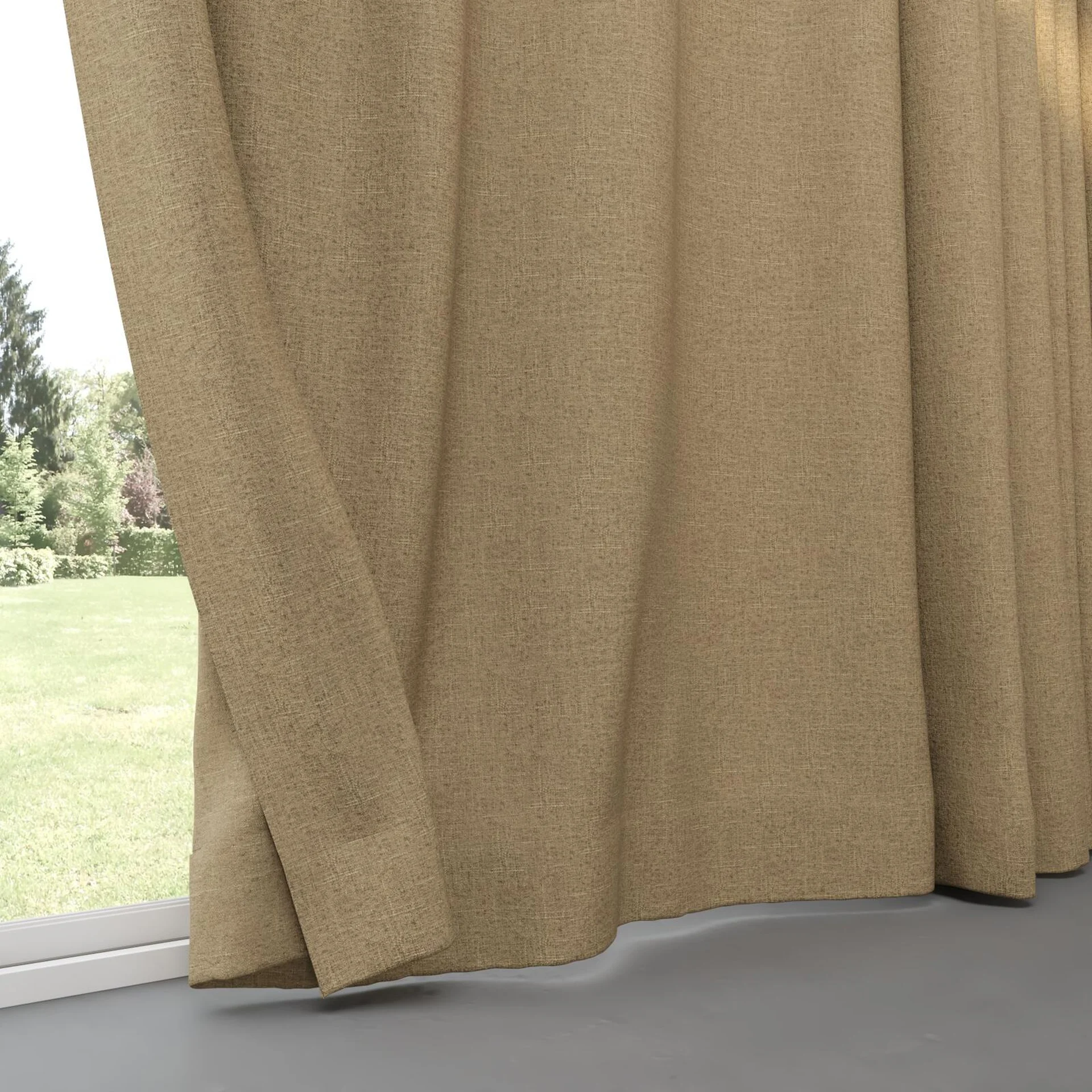 Bottom view of Cavalry Camel, pinch pleat