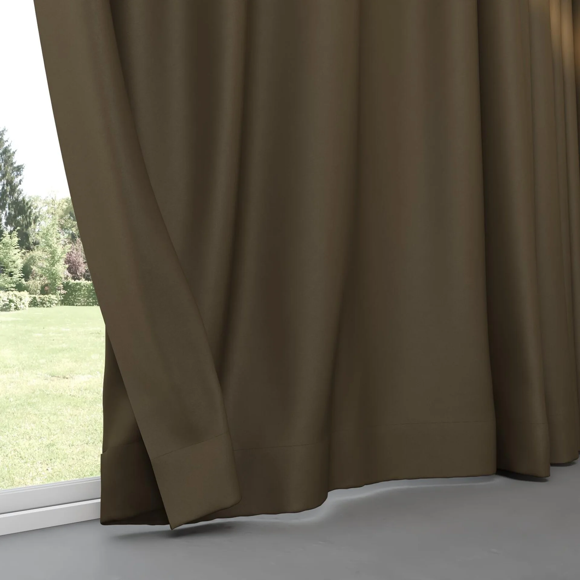 Bottom view of Vela Mink, pinch pleat
