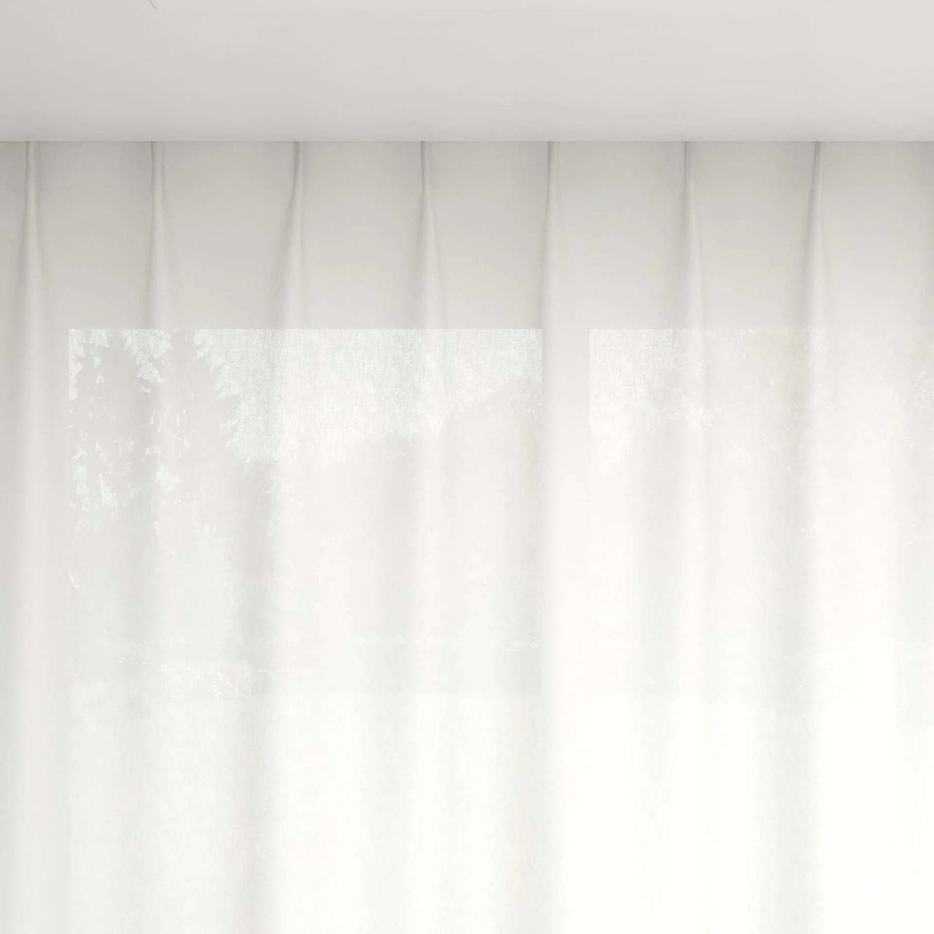 Top view of Linen Calm, pinch pleat