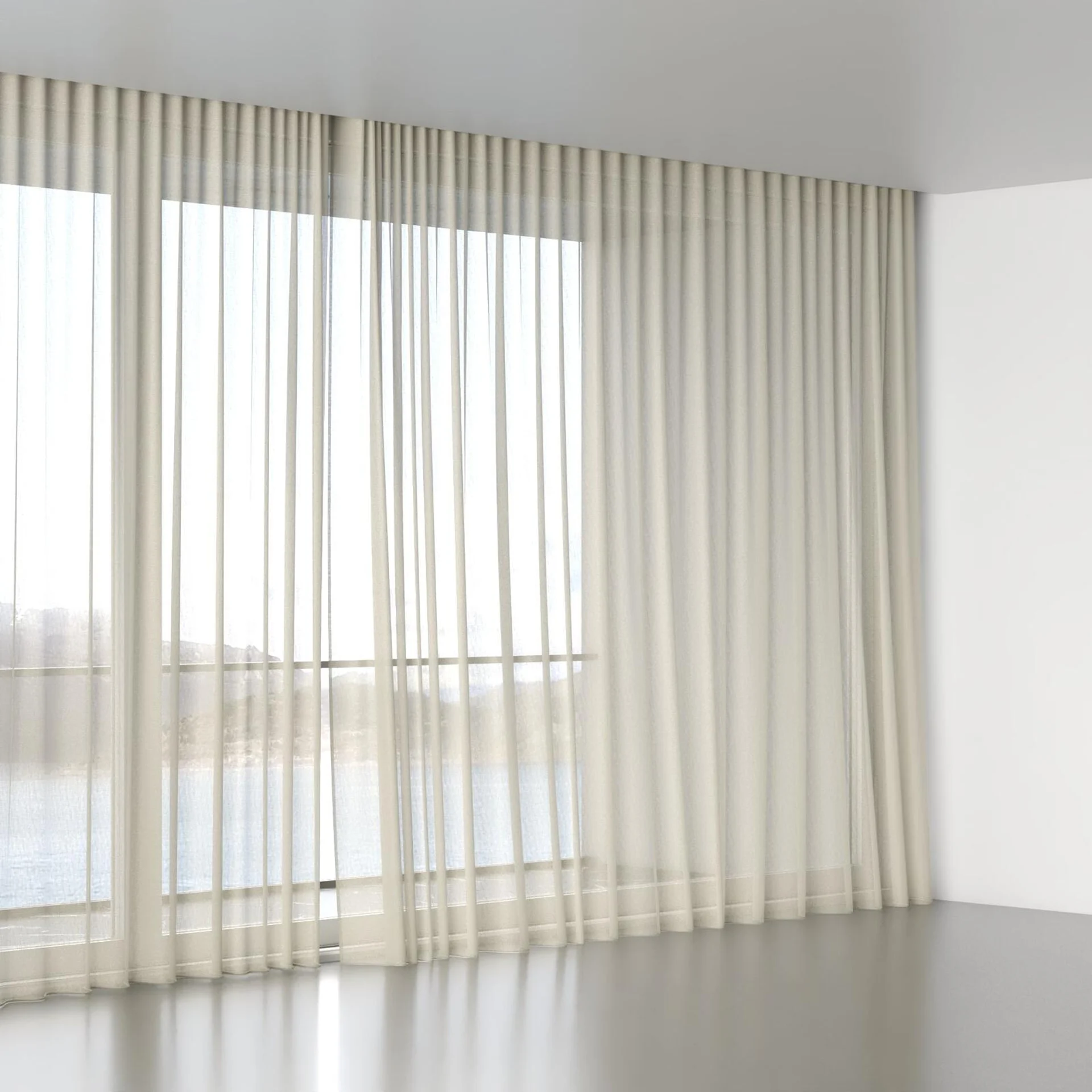 Full view of Alcova Linen, wave pleat