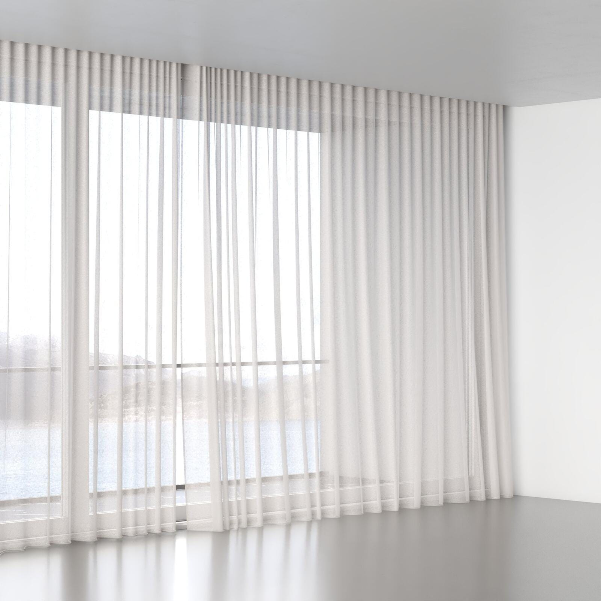 Full view of Lumiere Blush, wave pleat