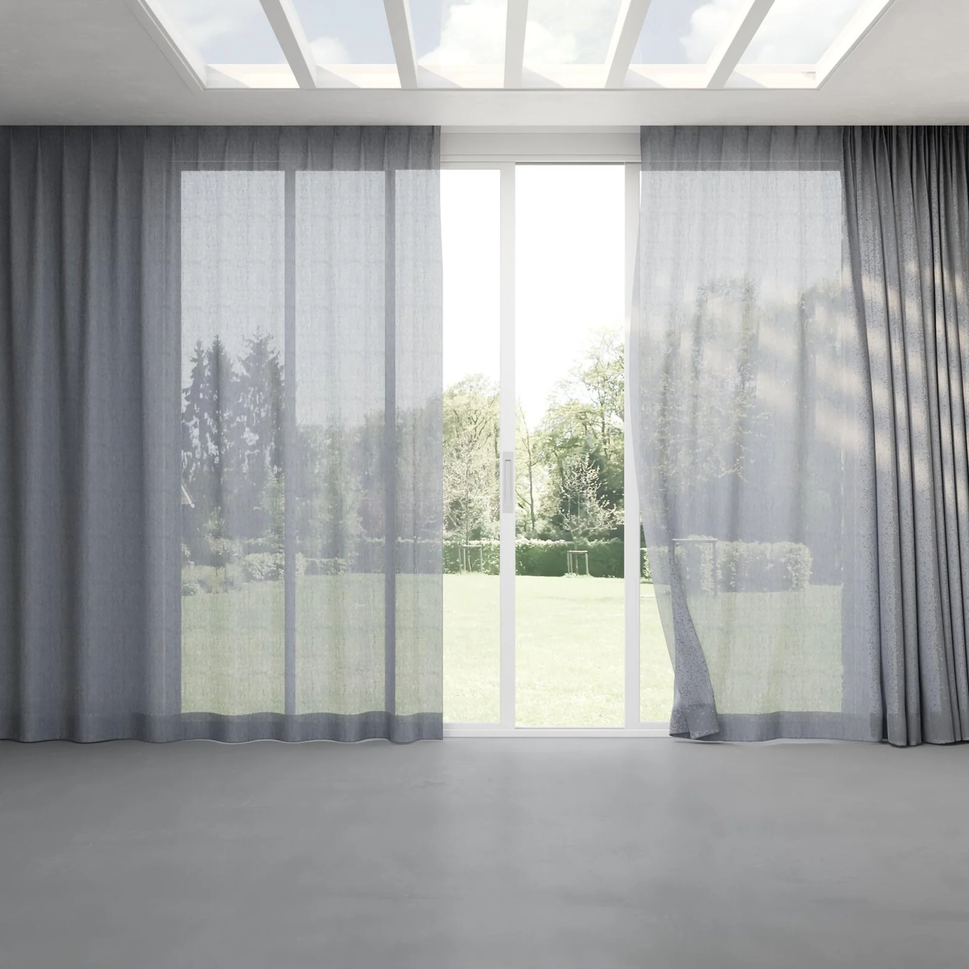 Full view of Balance Horizon, pinch pleat