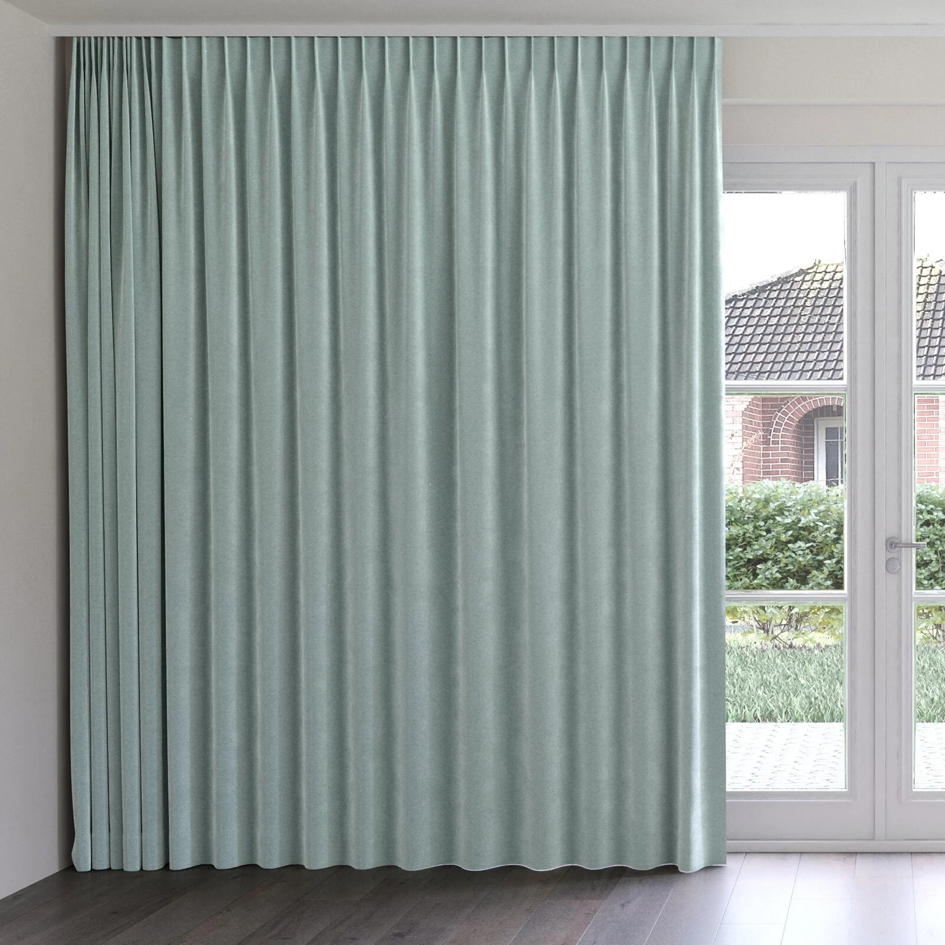 Front view of Geneva Mineral, on curtain rail