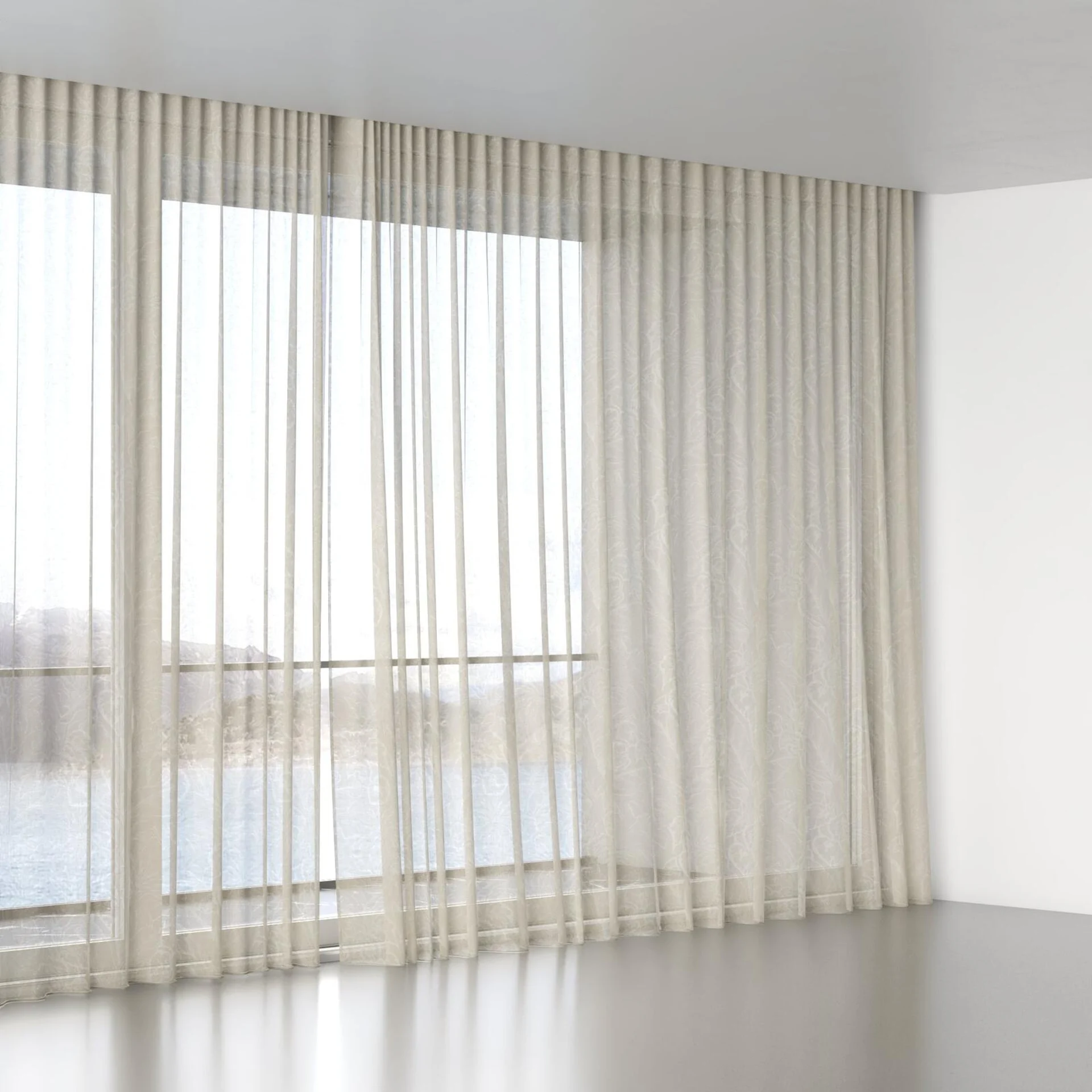 Full view of Palmery Sand, wave pleat