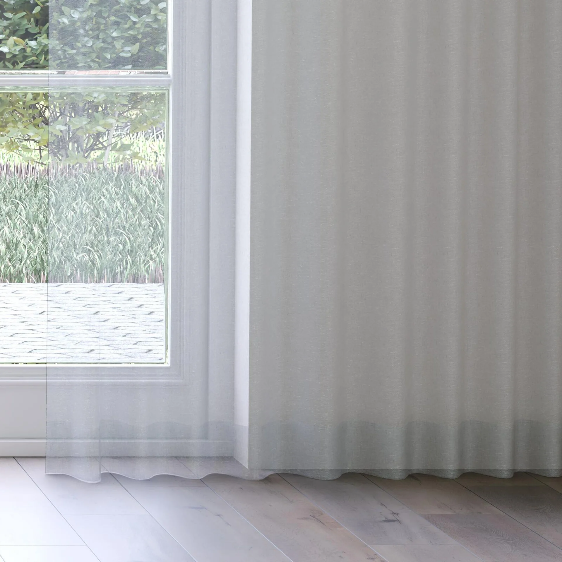 Bottom view of Rhyme Slate, on curtain rail