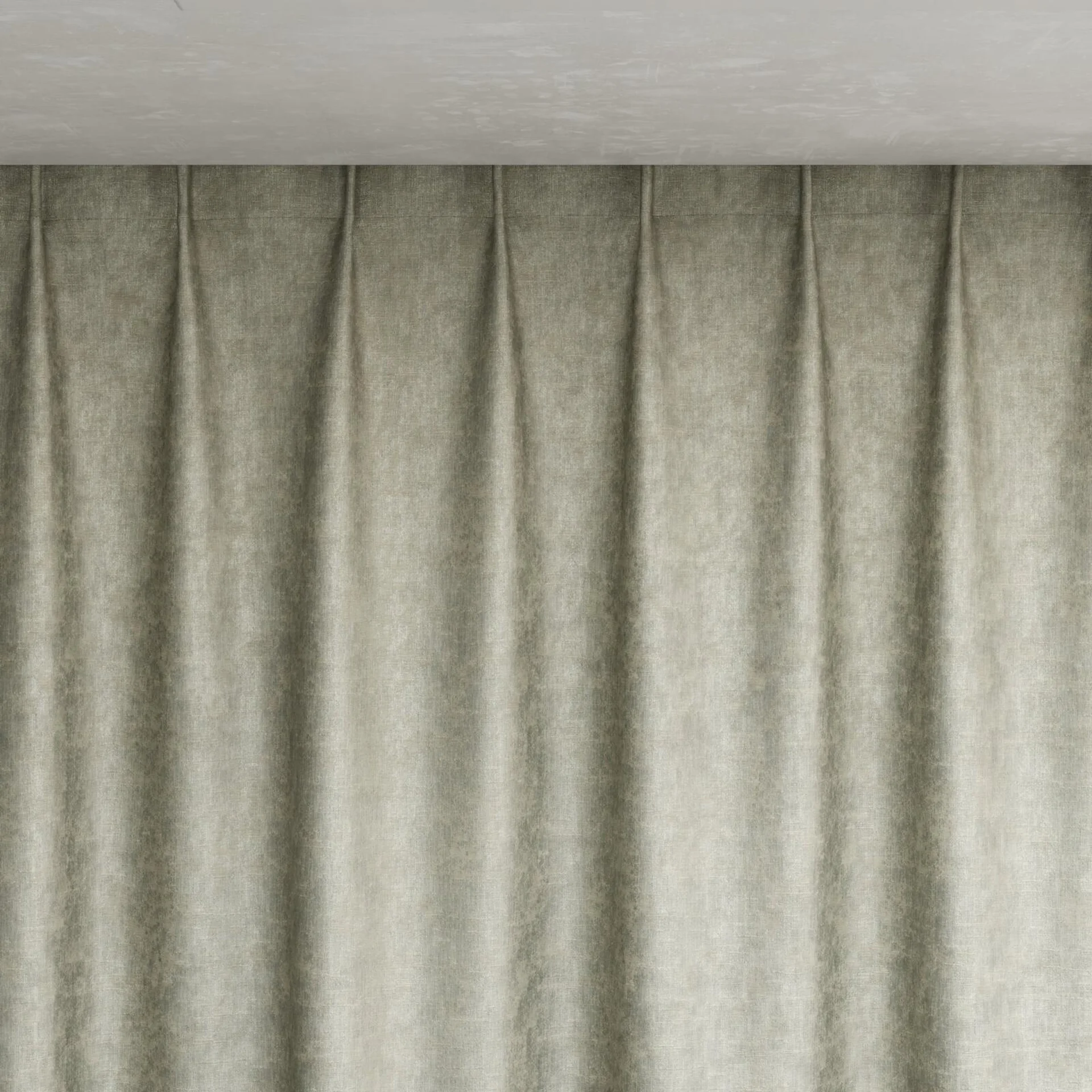 Top view of Renaissance Mineral, pinch pleat
