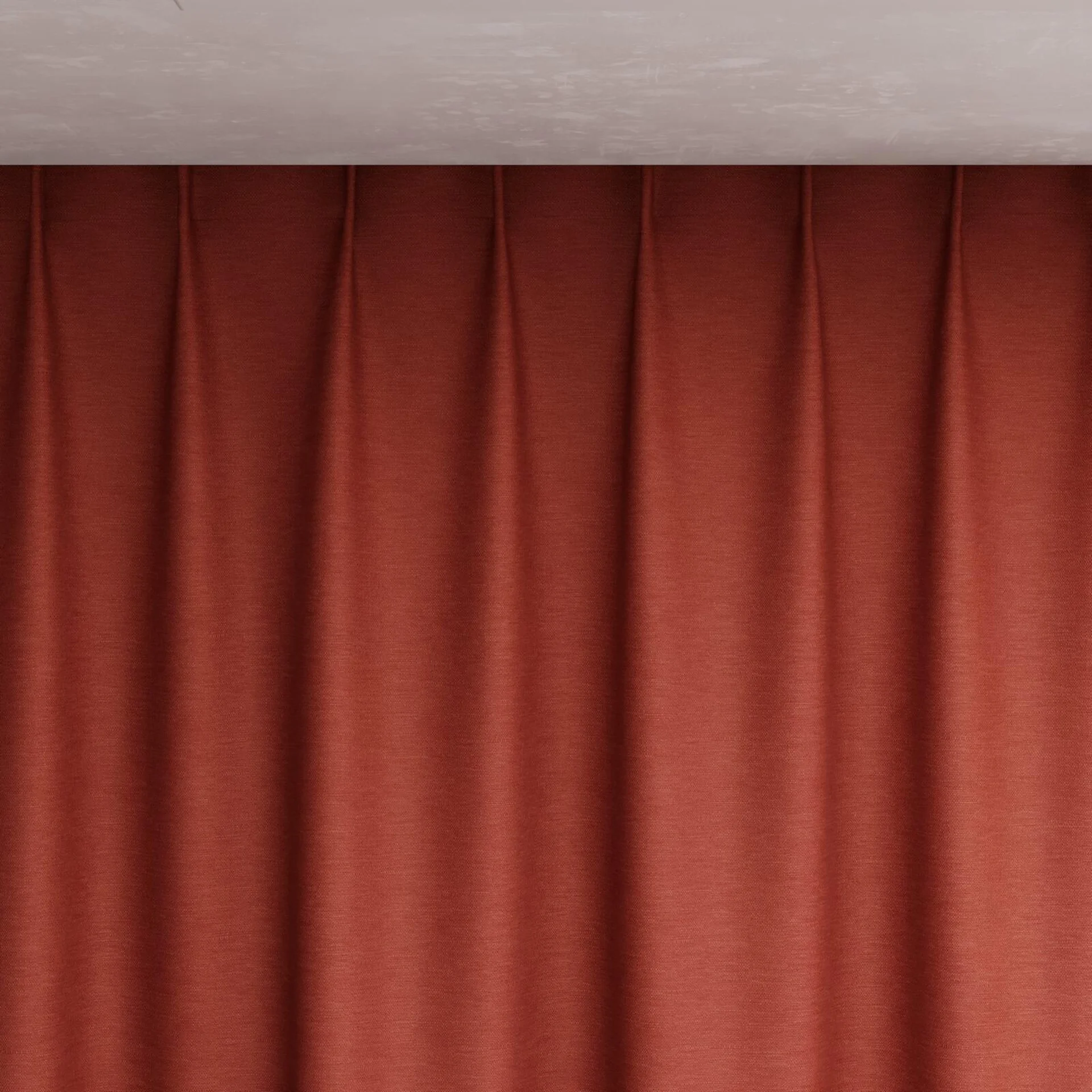 Top view of Colourwash Eco Redwood, pinch pleat