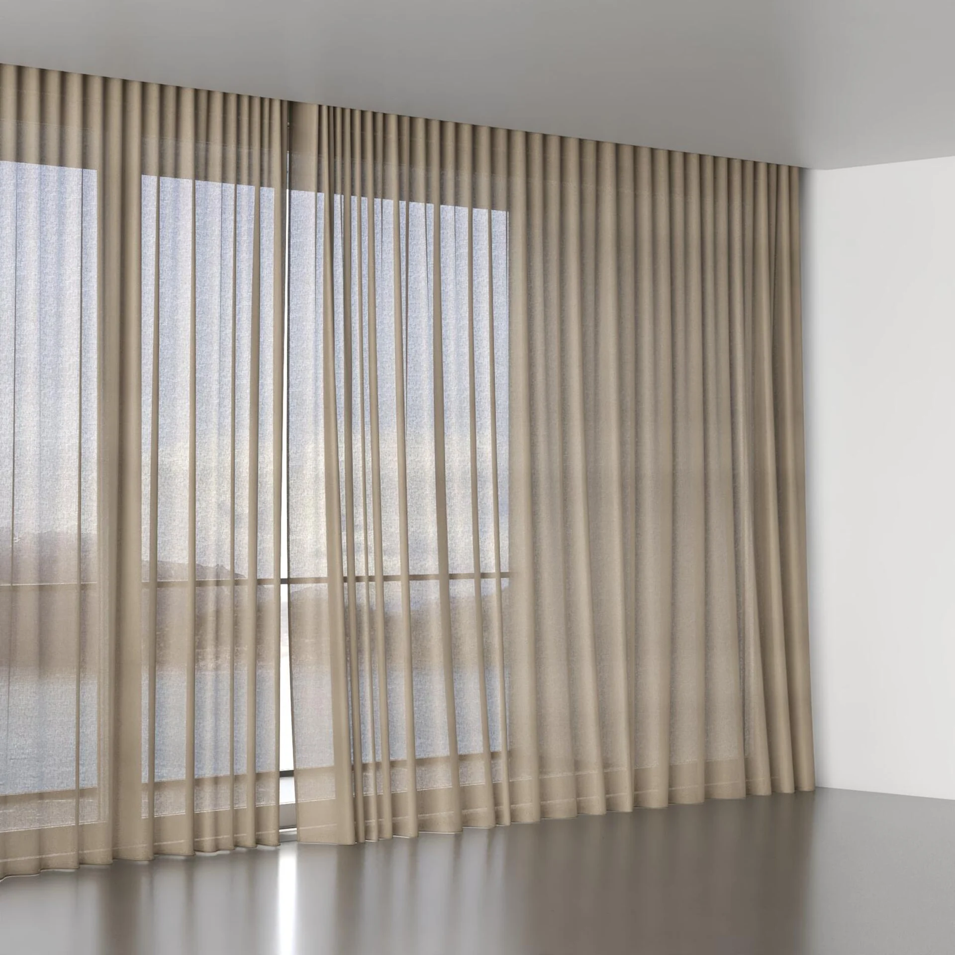Full view of Open Otter, wave pleat