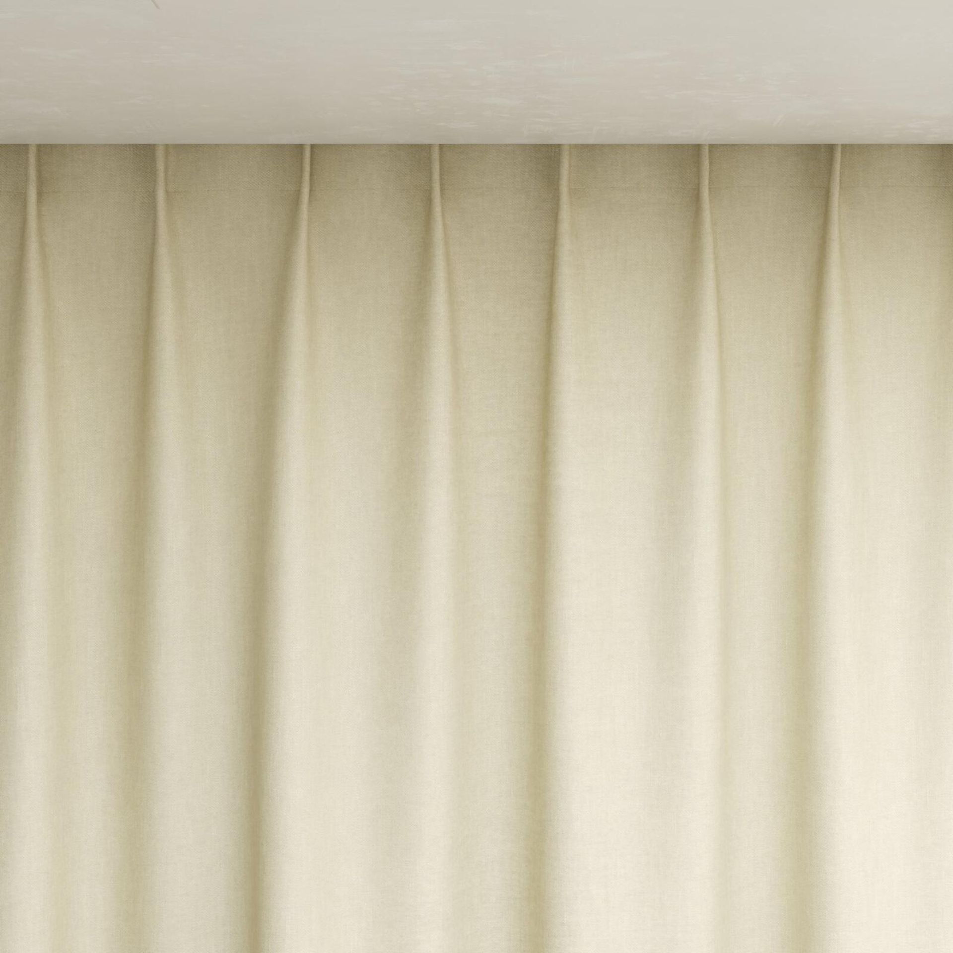 Top view of Bronco Parchment, pinch pleat