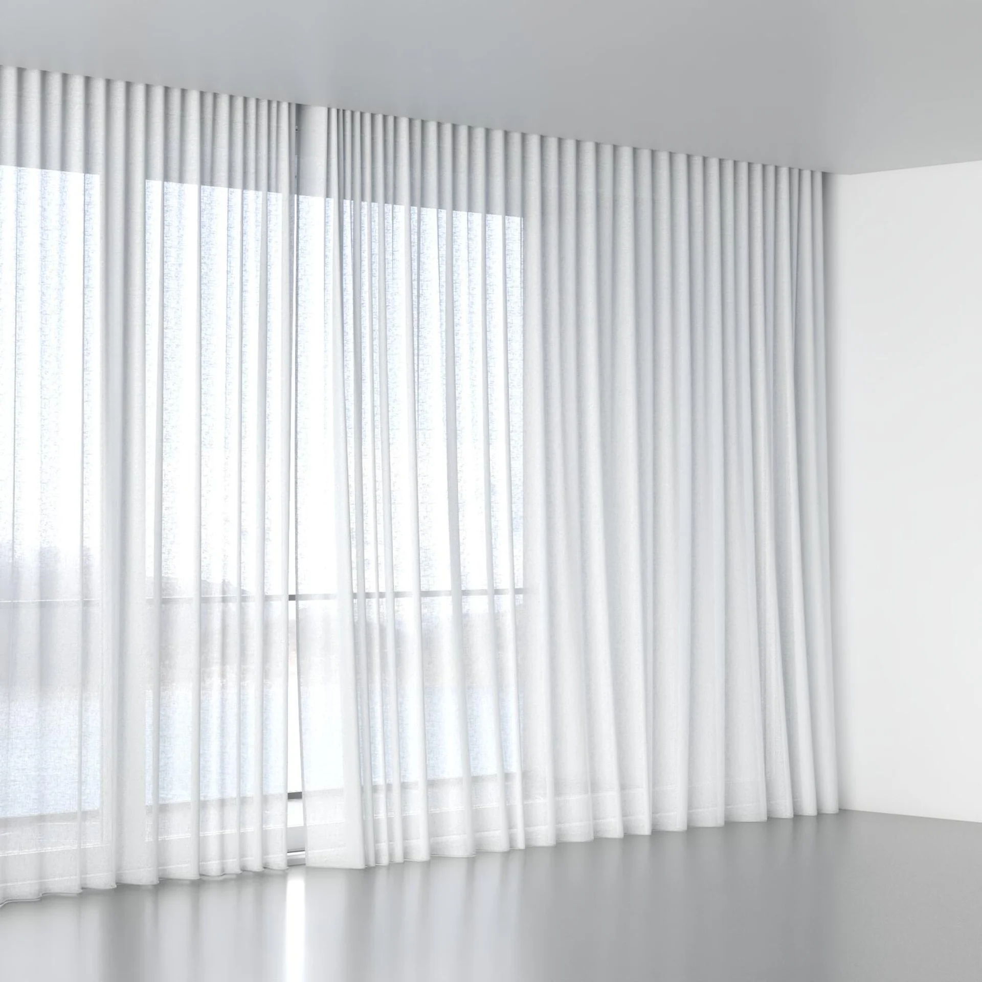 Full view of Shoji Duckegg Blue, wave pleat