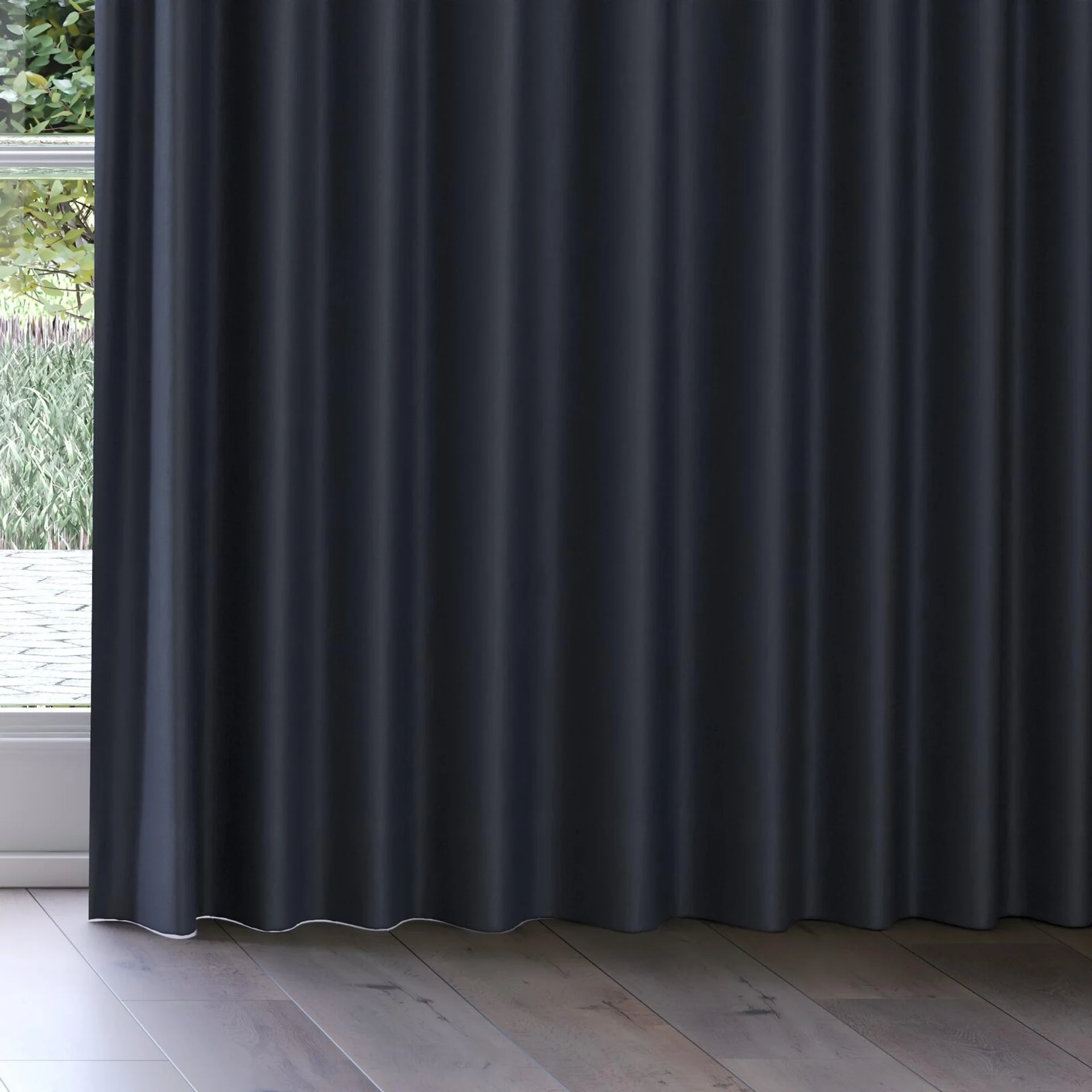 Bottom view of Eternal Midnight, on curtain rail