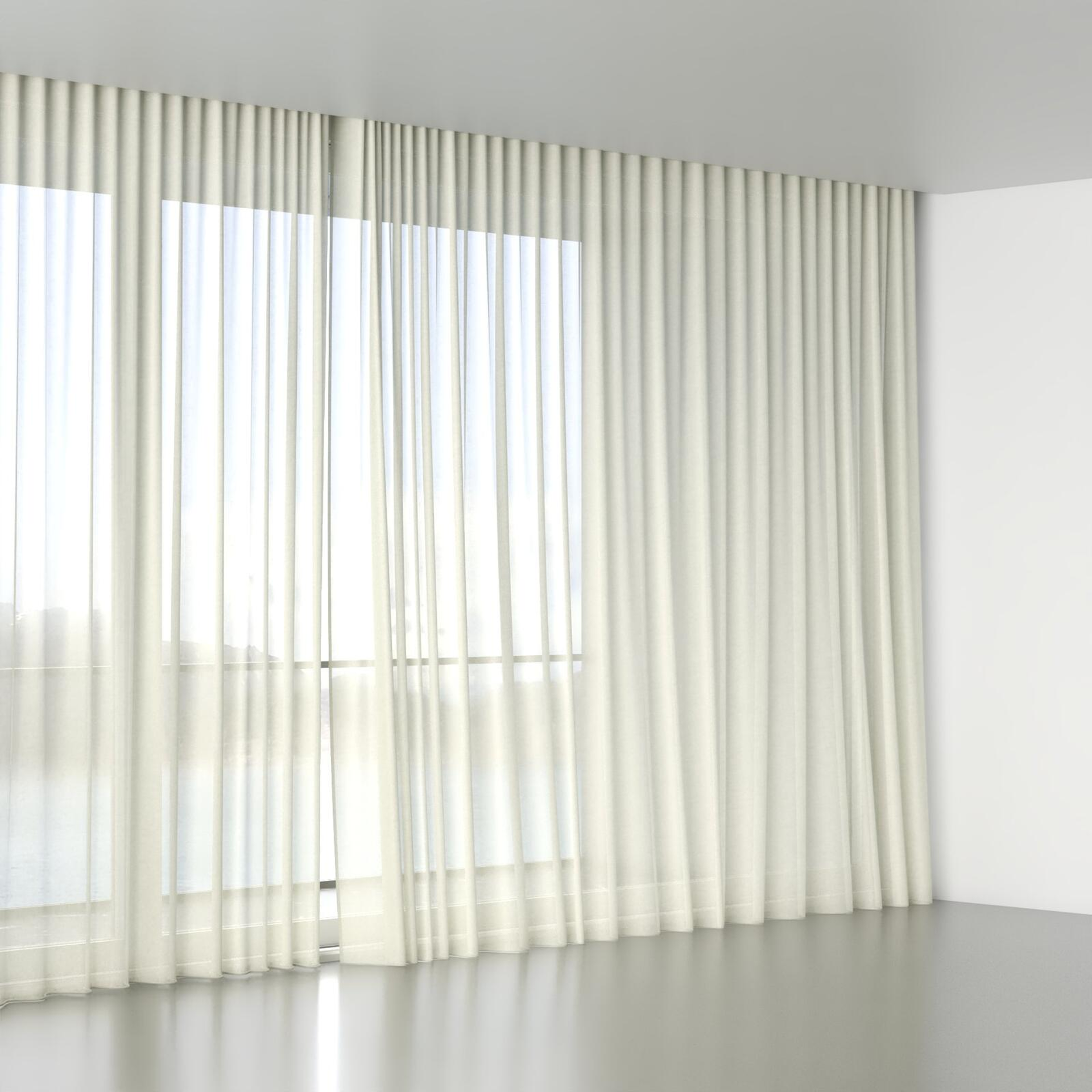 Full view of Flo II Putty, wave pleat