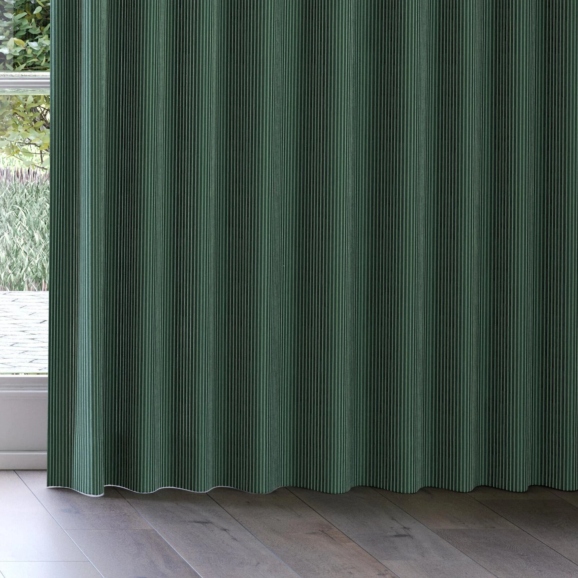 Bottom view of Embrace Ivy, on curtain rail