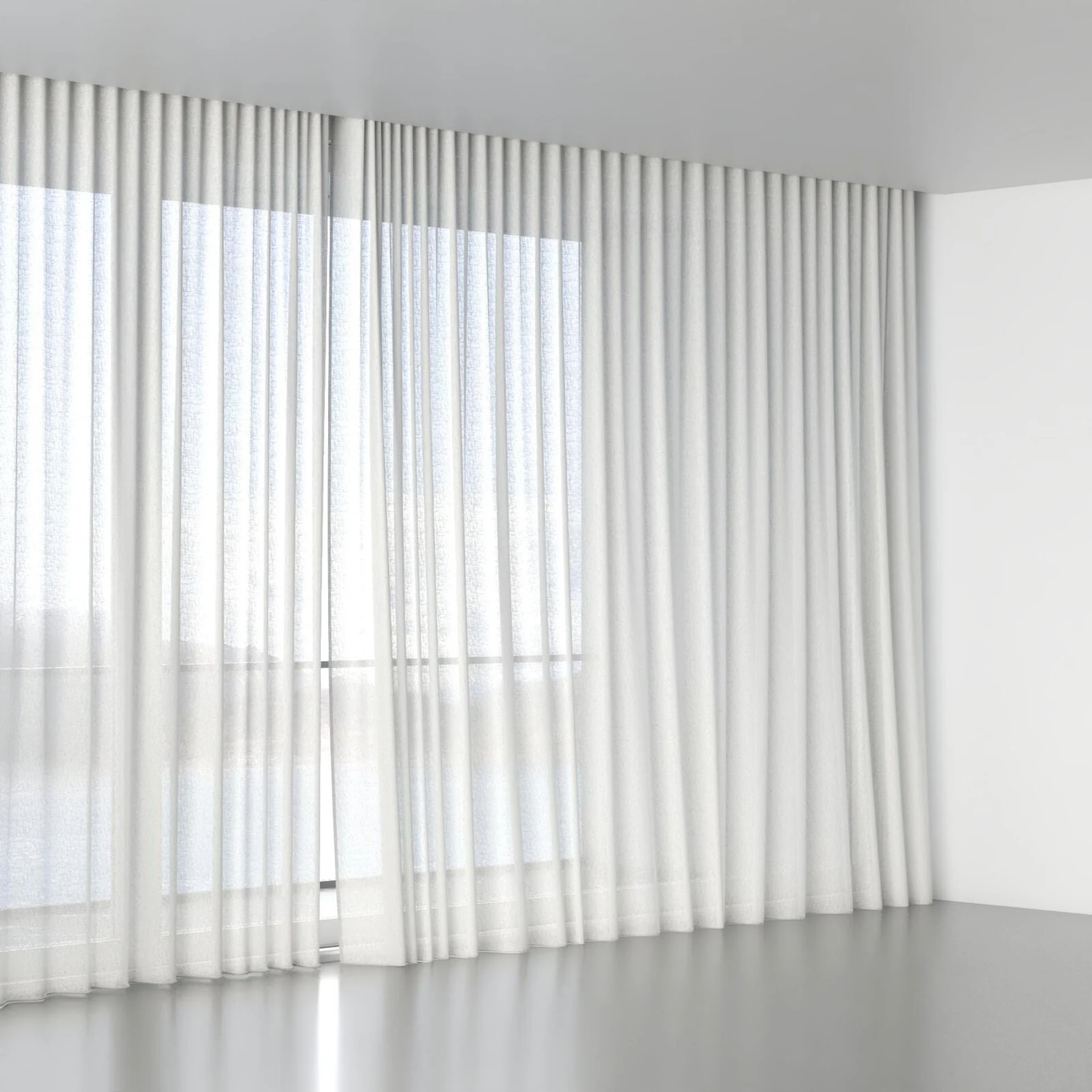Full view of Shoji Oyster, wave pleat
