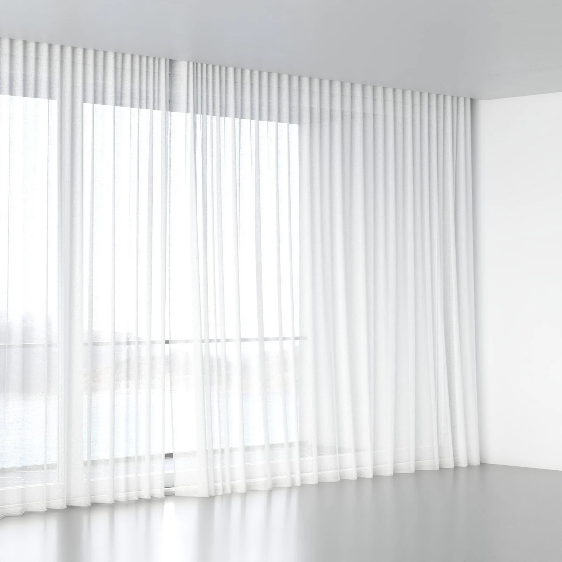 Full view of O'Keeffe Silver, wave pleat