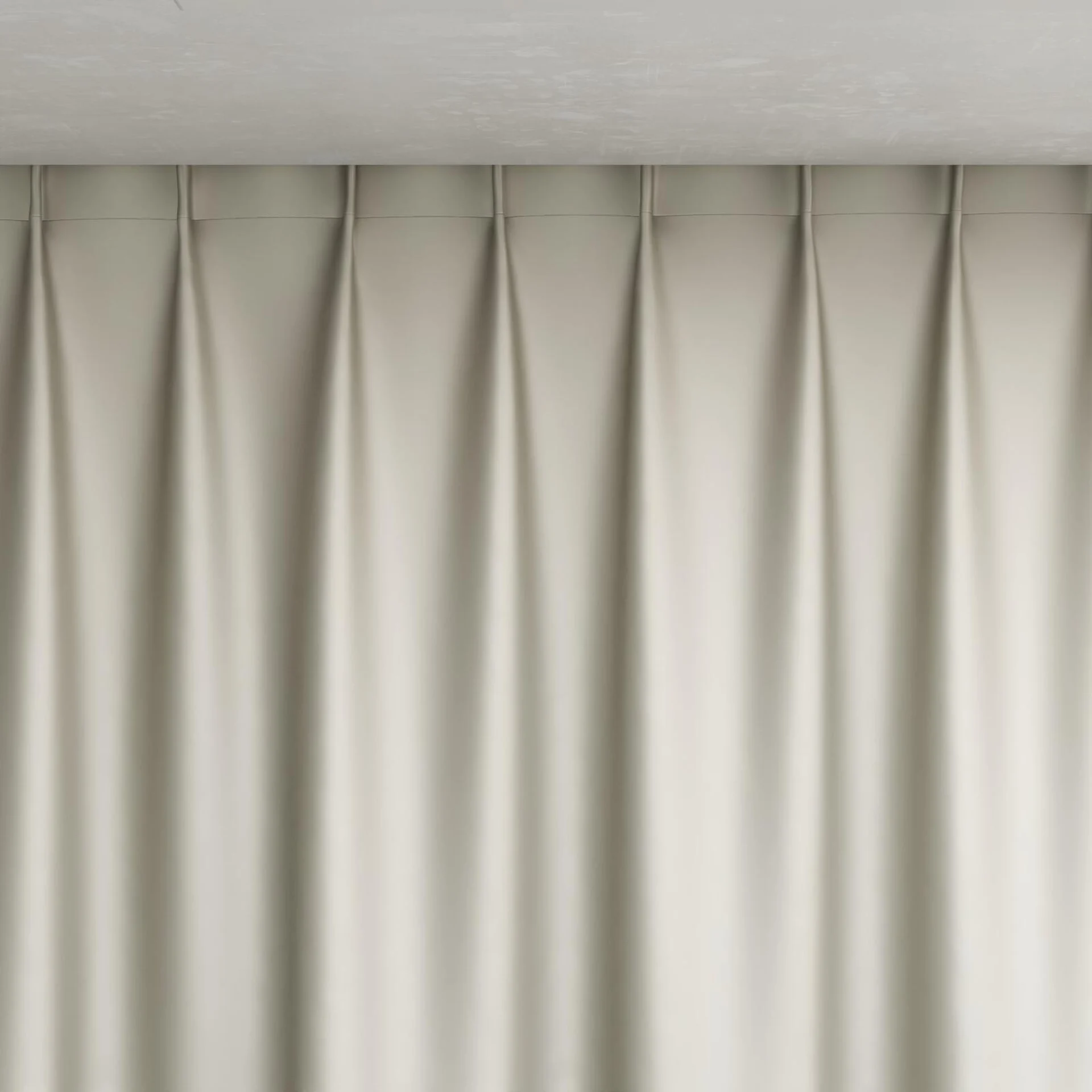 Top view of Moonbeam Angora, pinch pleat