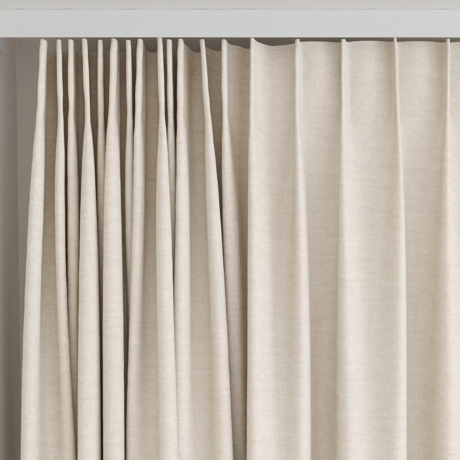 Top view of Drama Marble, on curtain rail